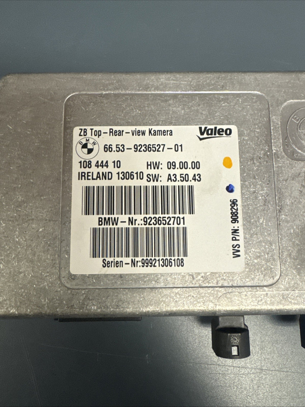2007 - 2013 BMW X5 E70 Rear View Reverse Camera Control Module 9236527 OEM.