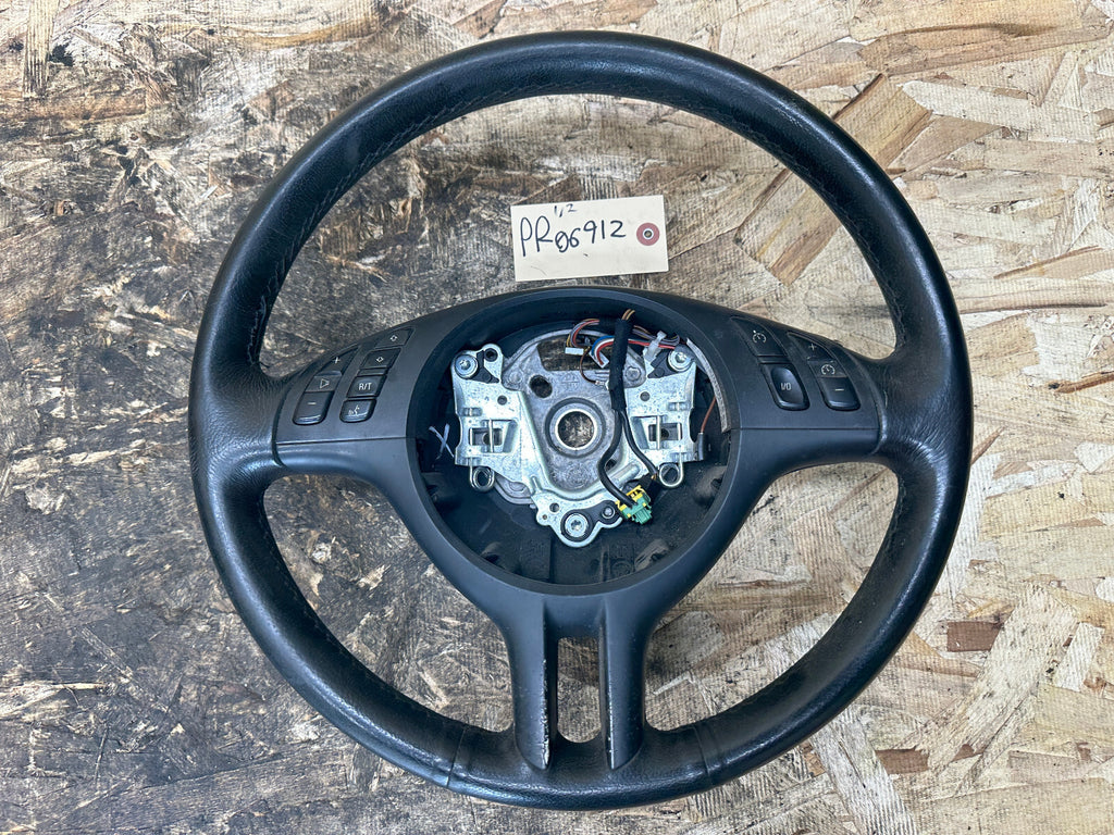 BMW 99-06 E46 3 SERIES BLACK LEATHER SPORT STEERING WHEEL OEM 101493/6760659