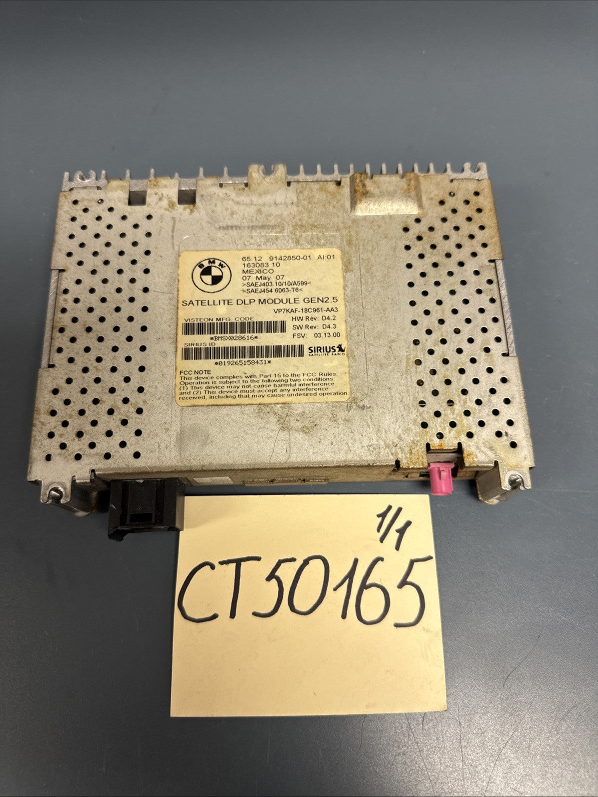 04-13 BMW E60 E61 E70 E90 Satellite Radio Receiver Sirius Module 9142850 OEM