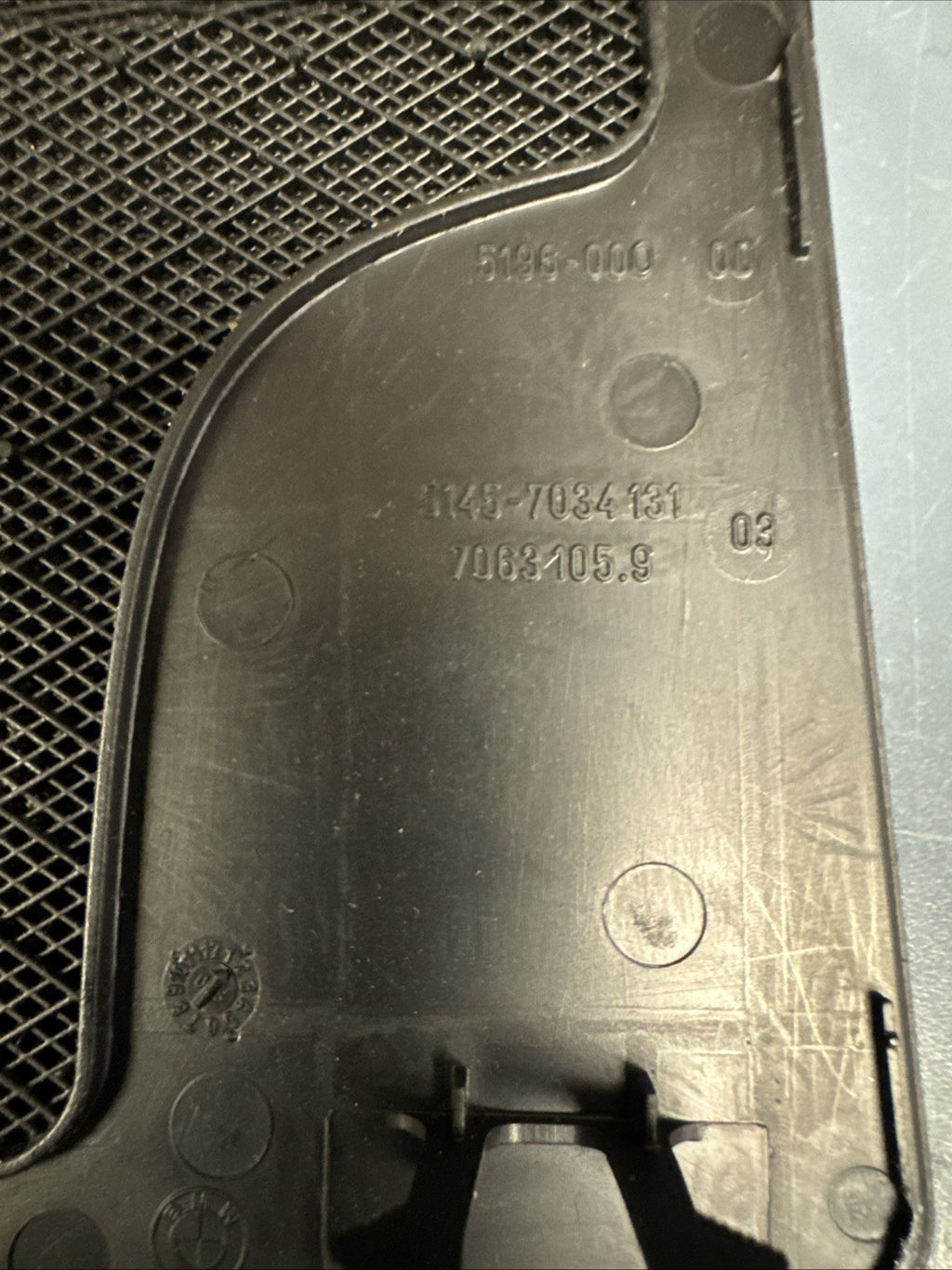 2008 BMW 535i xDrive Dash Center Speaker Grille Cover Black 5145-7034131 OEM
