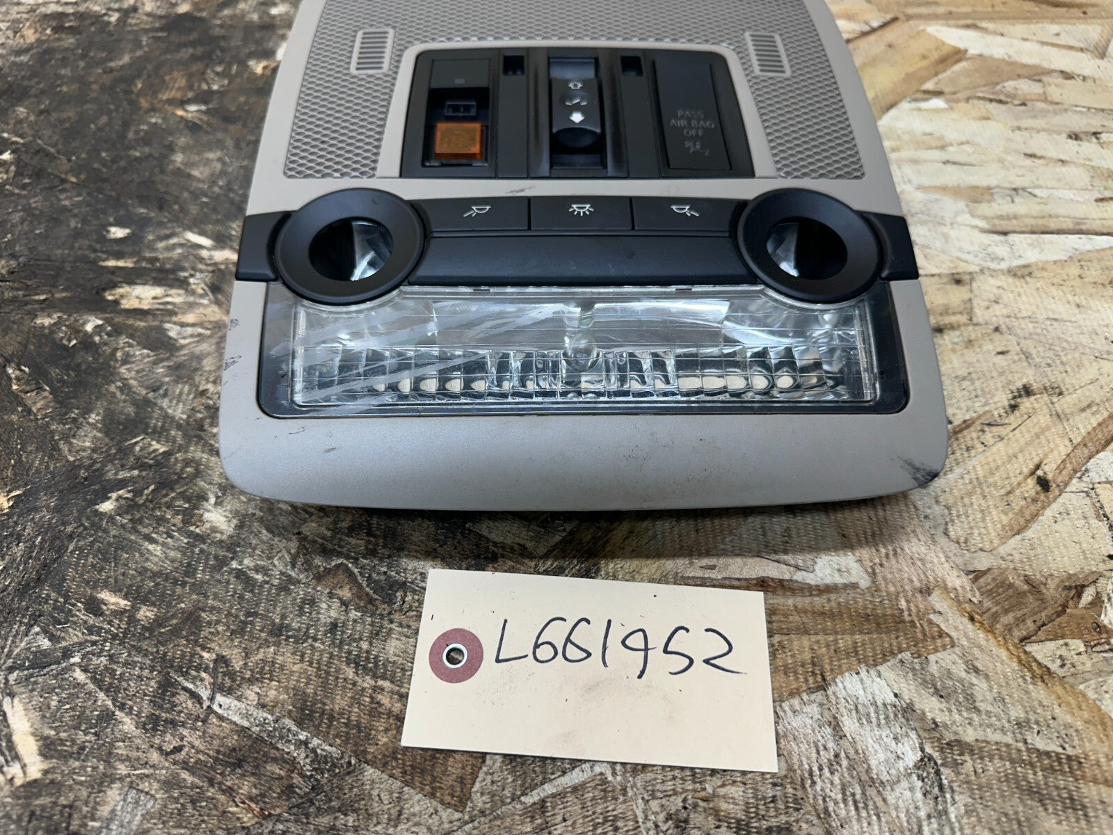 BMW 2007-2014 E70 X5 OVERHEAD DOME LIGHT+SUNROOF SWITCHES GRAY OEM 9225948