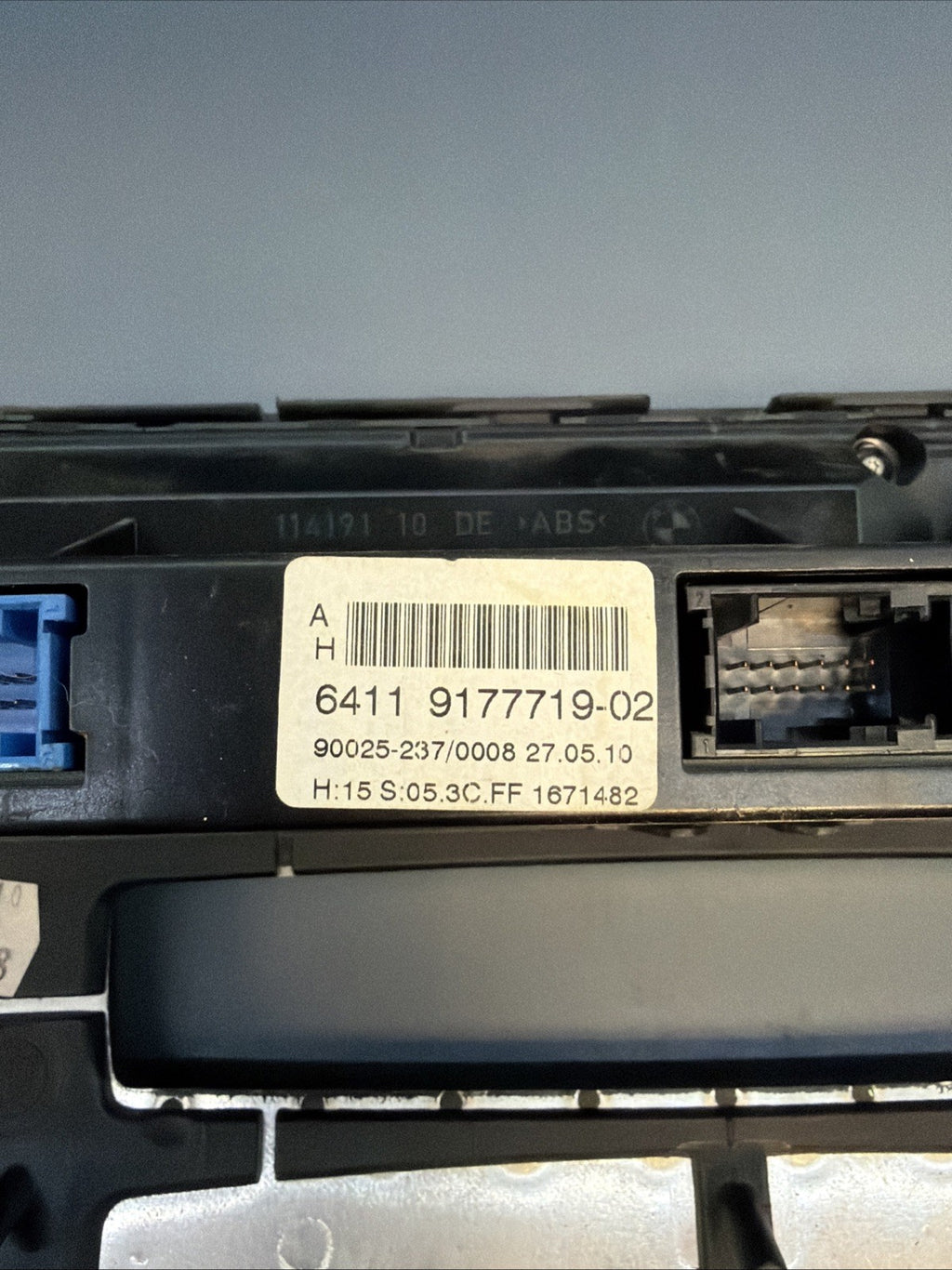 08-10 BMW 650I DASH A/C CLIMATE HEAT CONTROL SWITCH TRIM PANEL 9111053 OEM