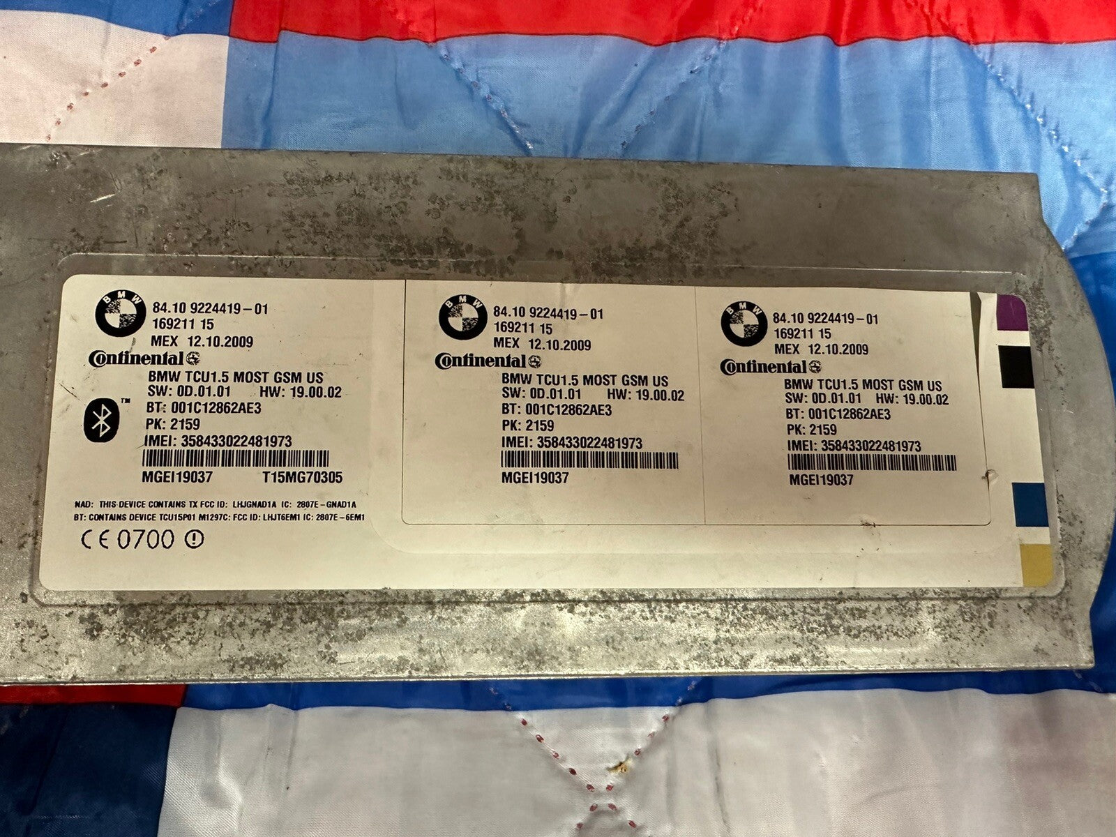 07-11 BMW E90 E92 E82 1 3-SERIES BLUETOOTH TELEMATICS CONTROL MODULE 9224419 OEM