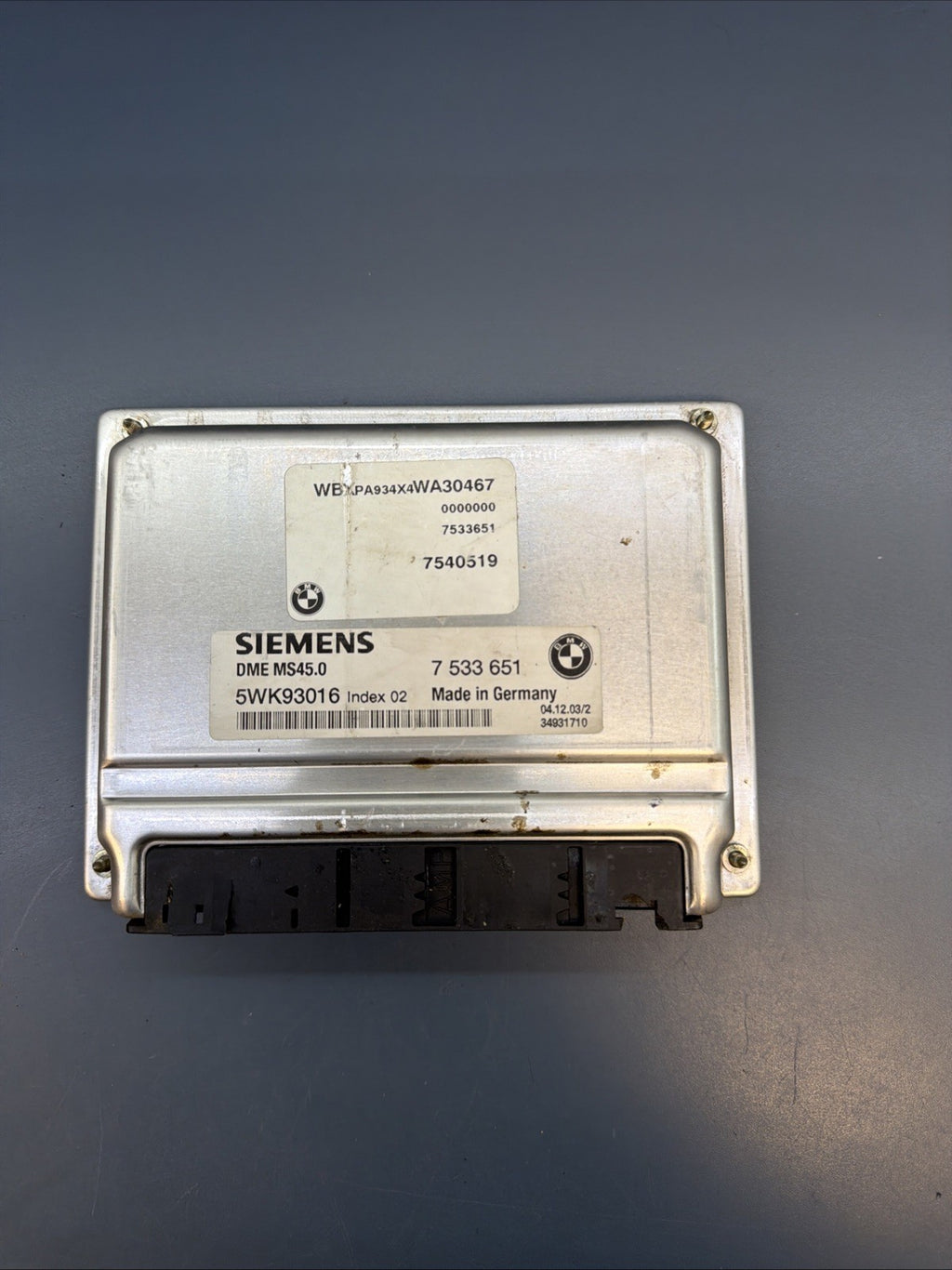 2004 2005 2006 Bmw X3 ECU ECM Engine Control Module Computer OEM 7533651 MS45