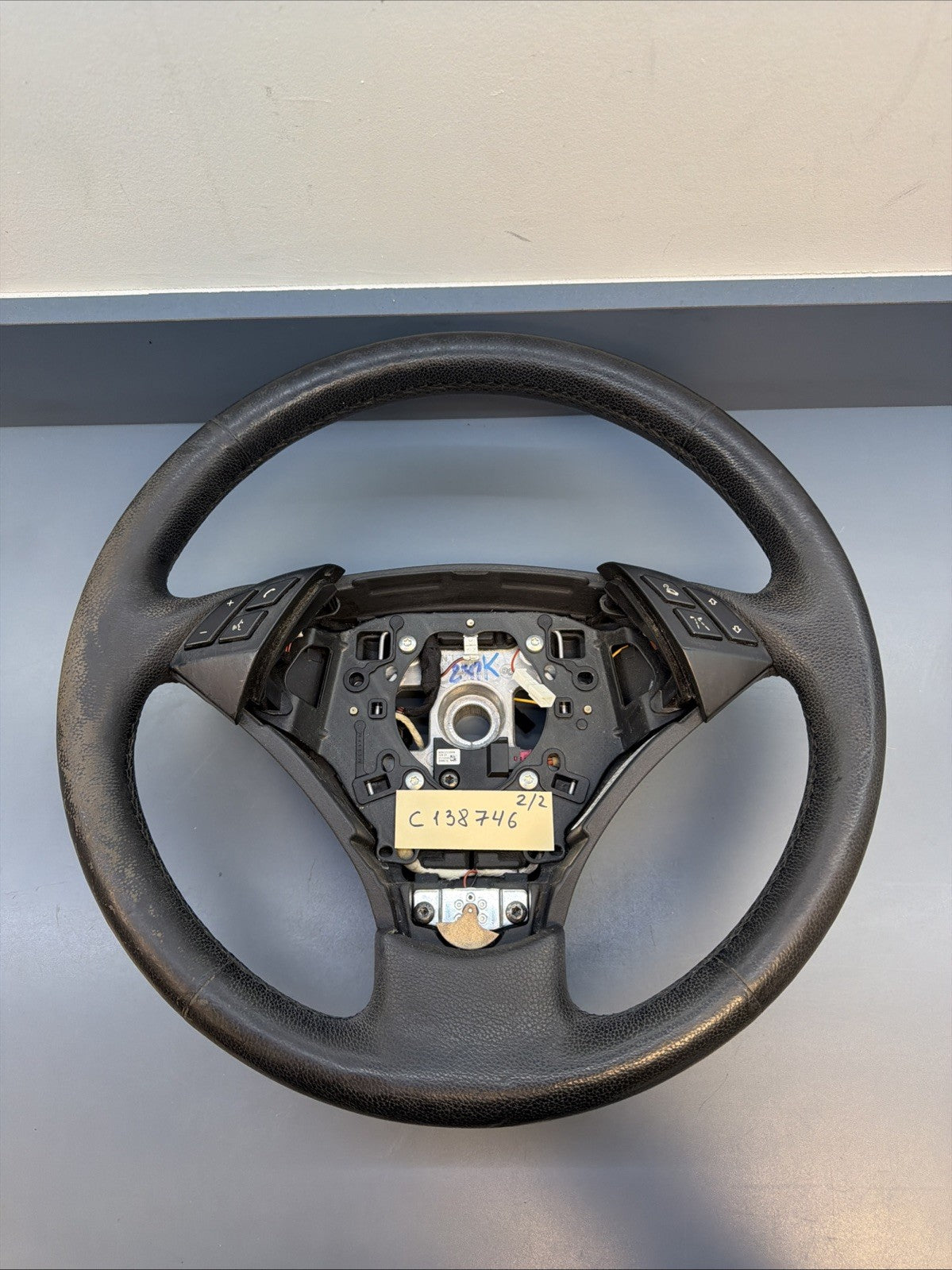 BMW 03-10 E60 5 SERIES SPORT BLACK LEATHER STEERING WHEEL OEM 11008818