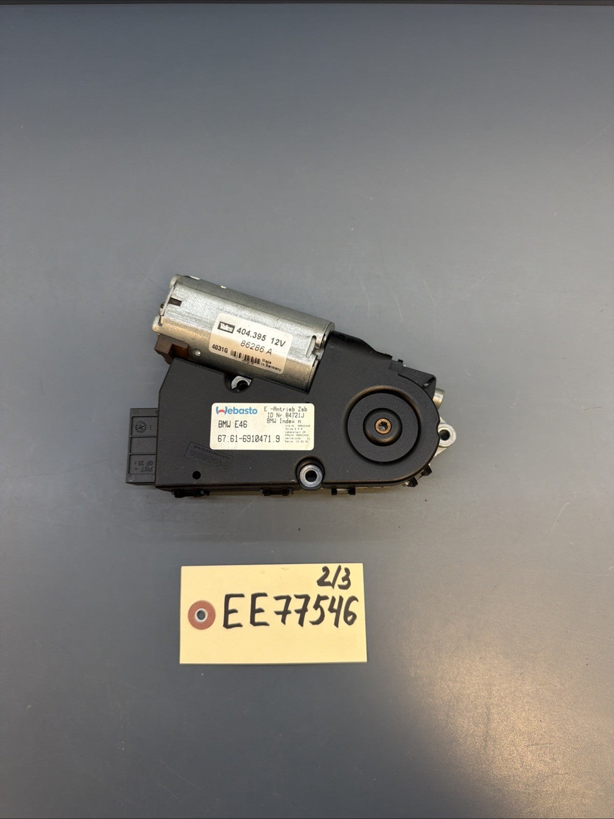 99-06 BMW E46 325 330 SUN ROOF SUNROOF MOTOR ACTUATOR OEM 6910471