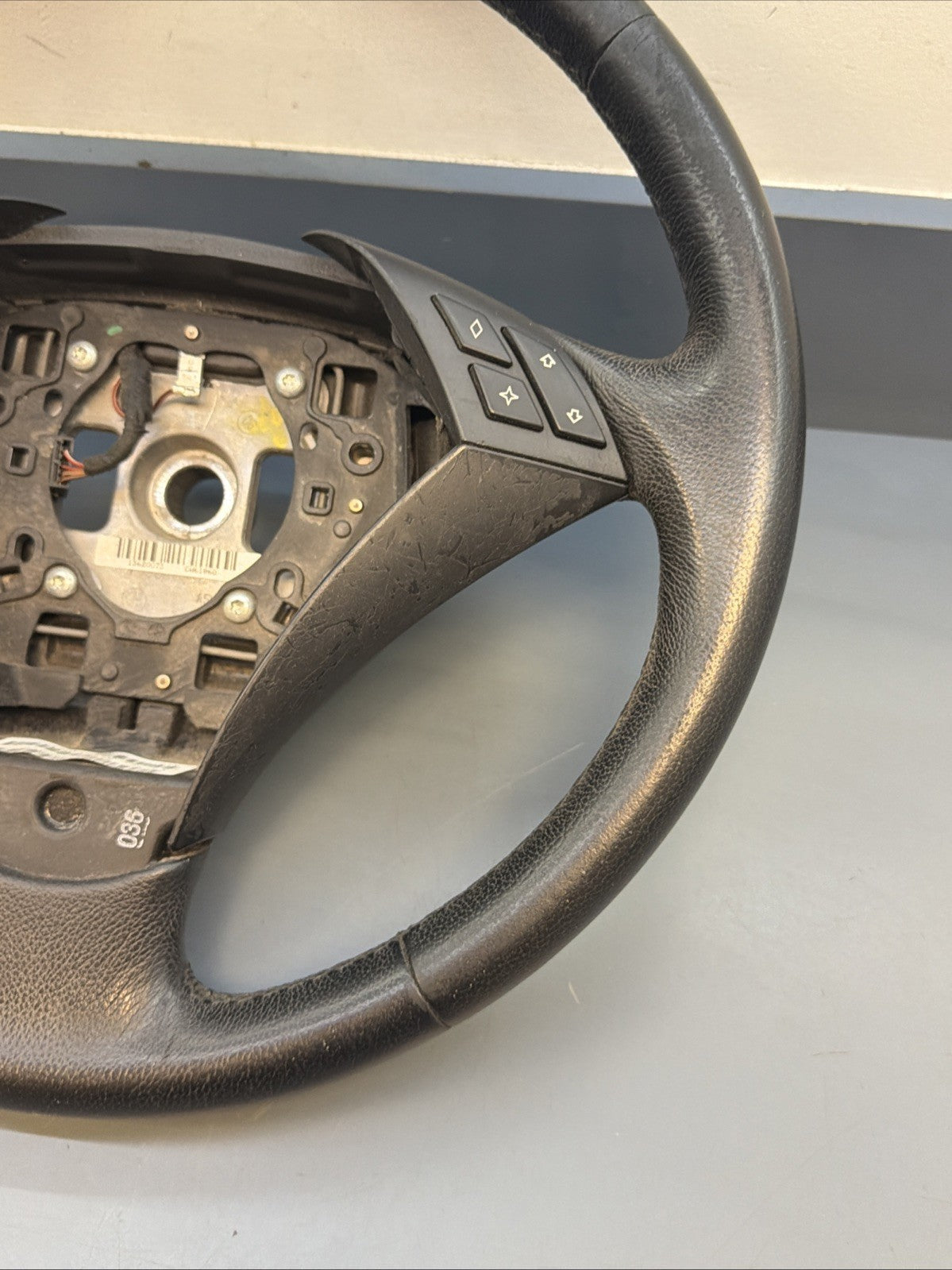 Leather Steering Wheel Multifunction BMW 5 (E60) 530I 6057422 OEM