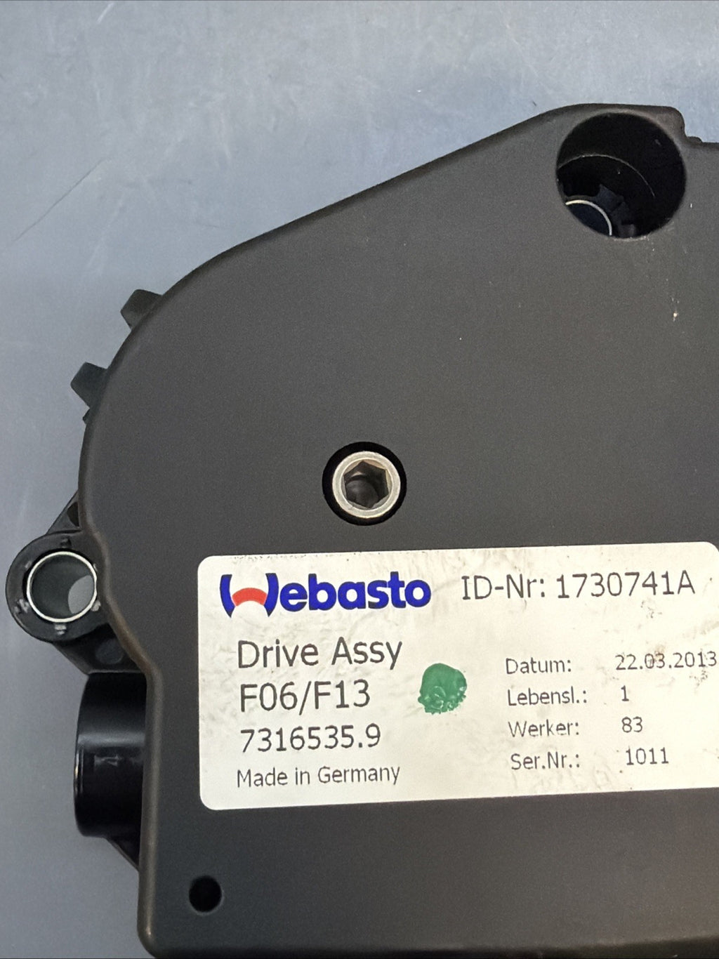 BMW F06 650i 640i Gran Coupe Sunroof Sun Roof Drive Motor 7316535 OEM
