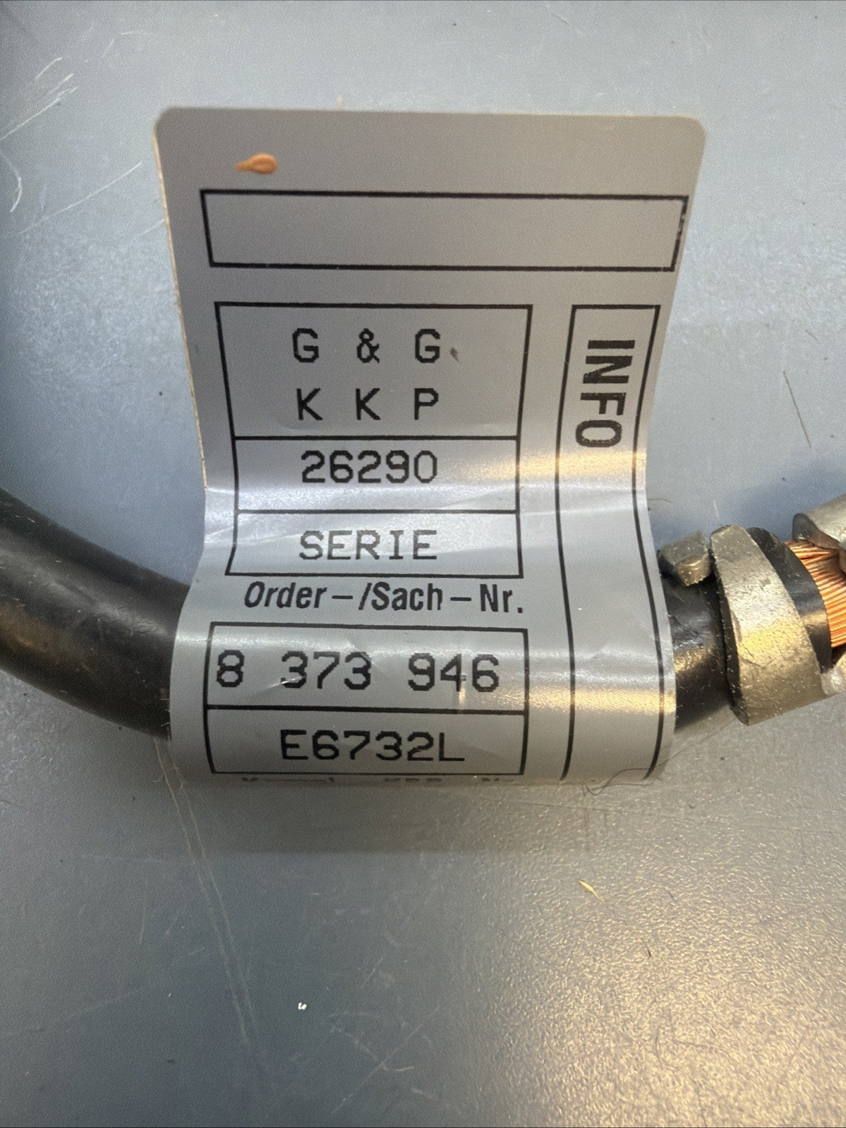 BMW 3 Series E46 Ground Wire Battery Terminal Negative 8374991 Oem