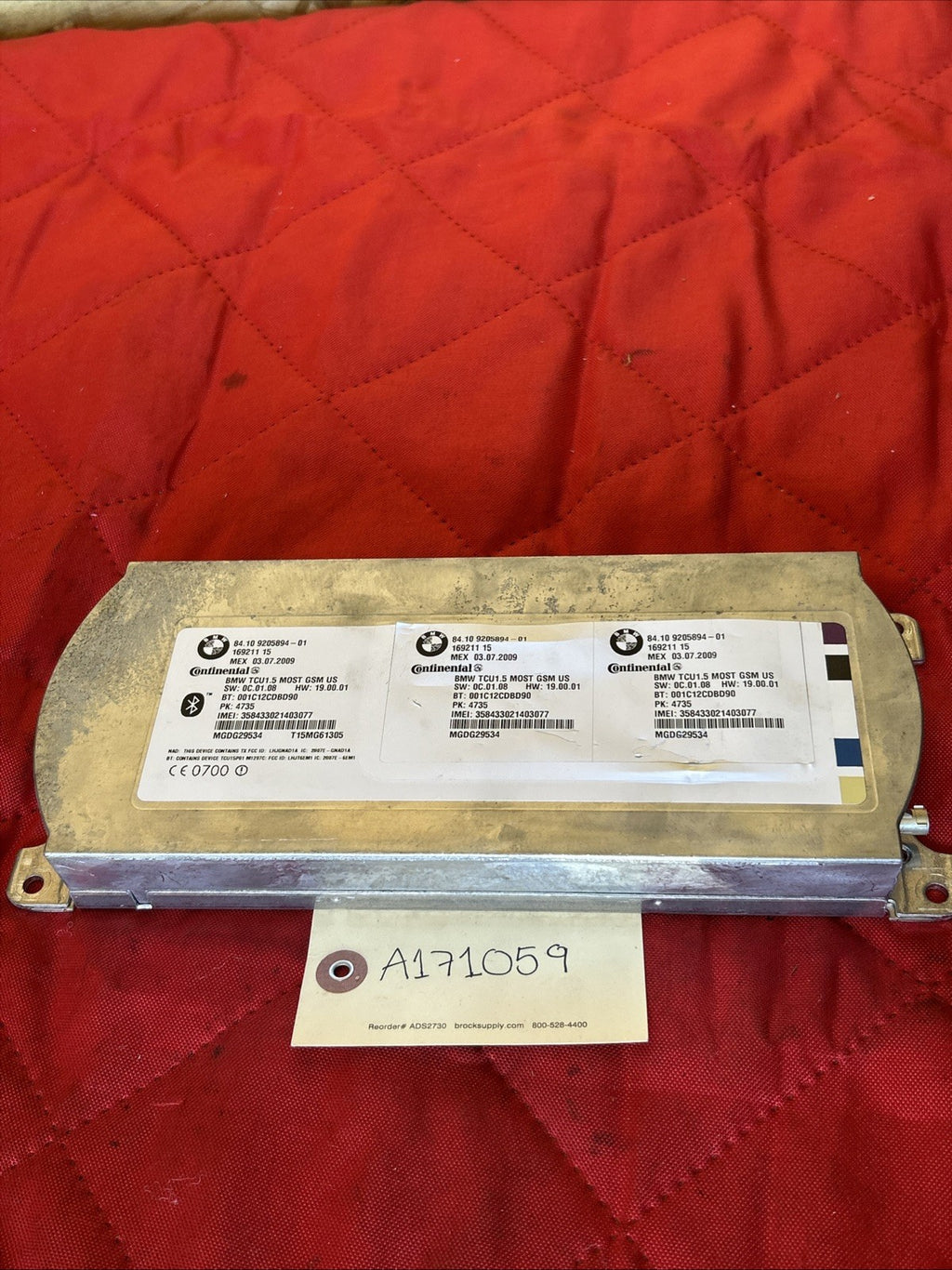 09-13 BMW E82 E88 E90 E92 E60 E64 E70 Telematics Bluetooth Control 9205894