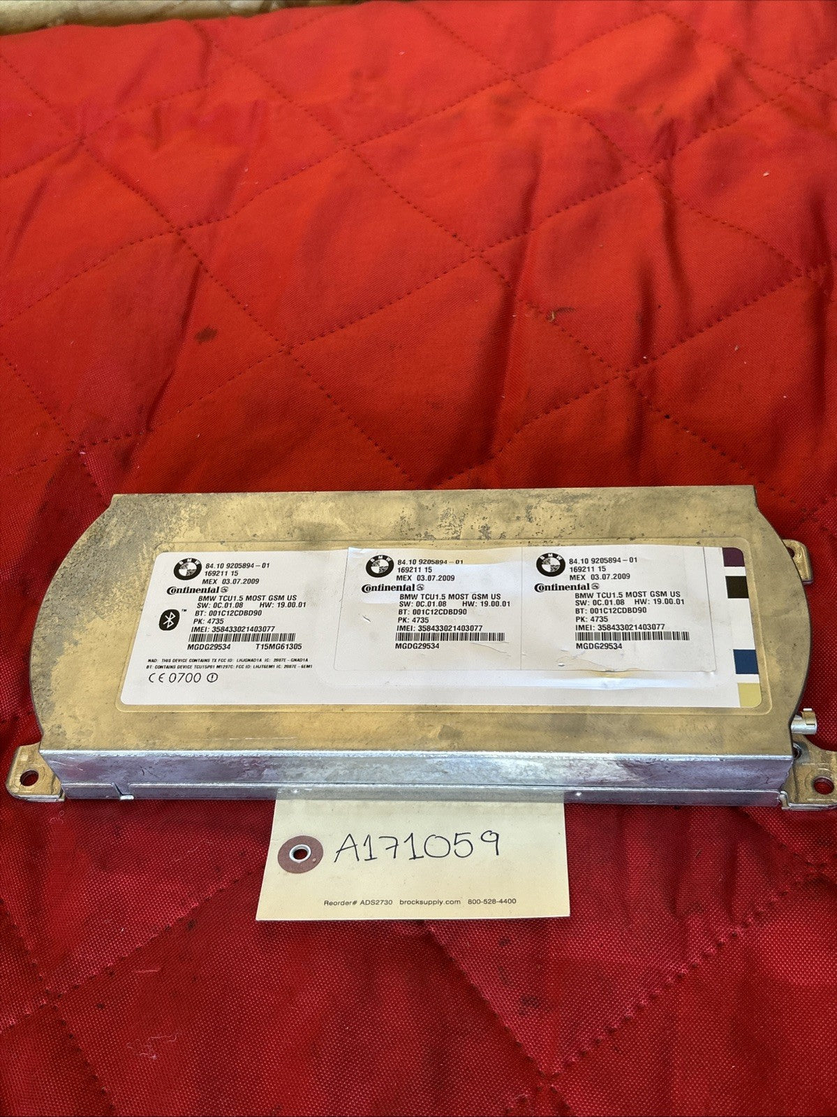 09-13 BMW E82 E88 E90 E92 E60 E64 E70 Telematics Bluetooth Control 9205894