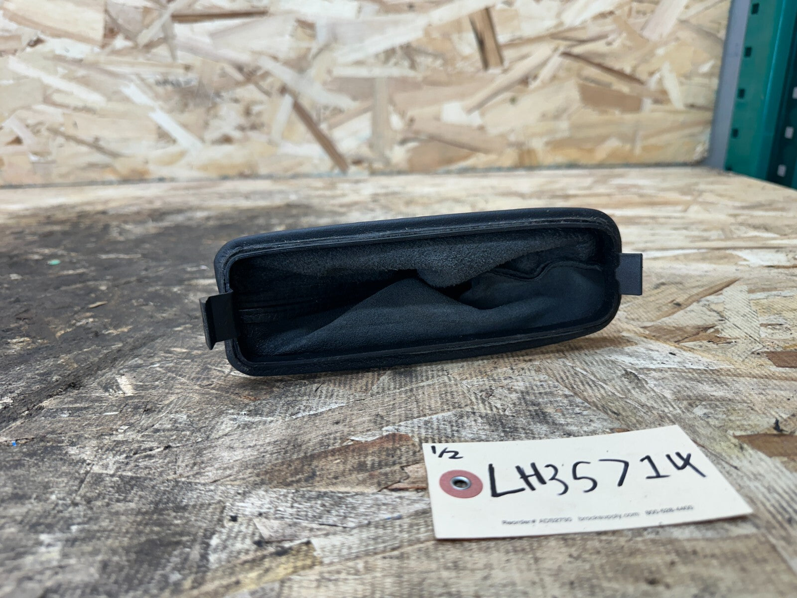 BMW 99-06 E53 X5 BLACK LEATHER EMERGENCY PARKING BRAKE LEVER TRIM OEM 20316016