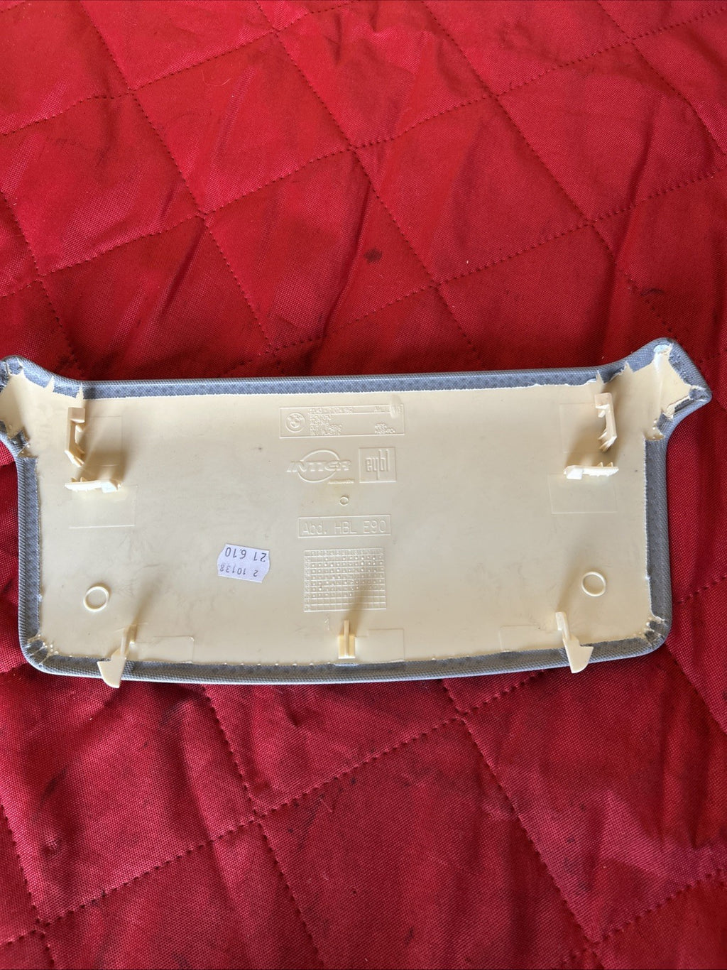 BMW 3 Series E90 Rear Headliner Cover Trim Piece Grey Cloth 7074962
