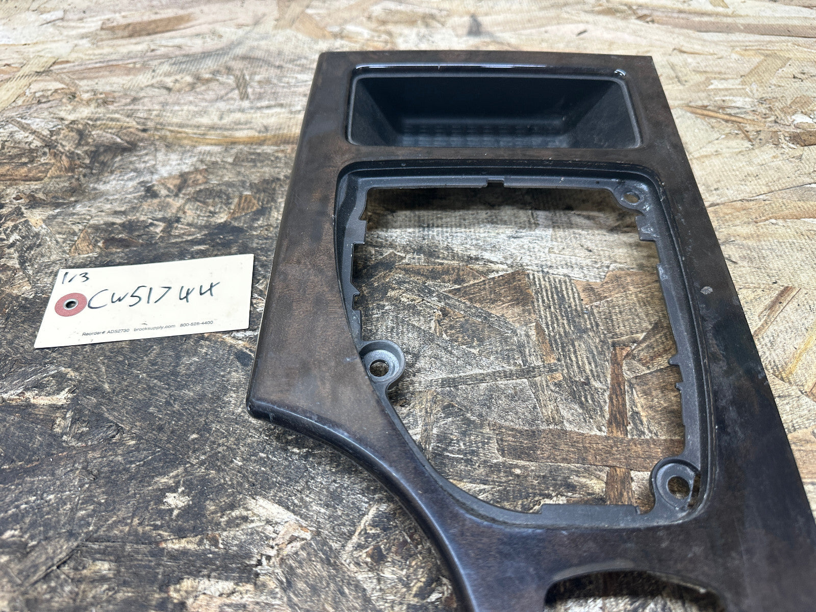BMW 05-10 E60 5 SERIES WOOD CENTER CONSOLE SHIFTER BEZEL iDRIVE TRIM 9156126