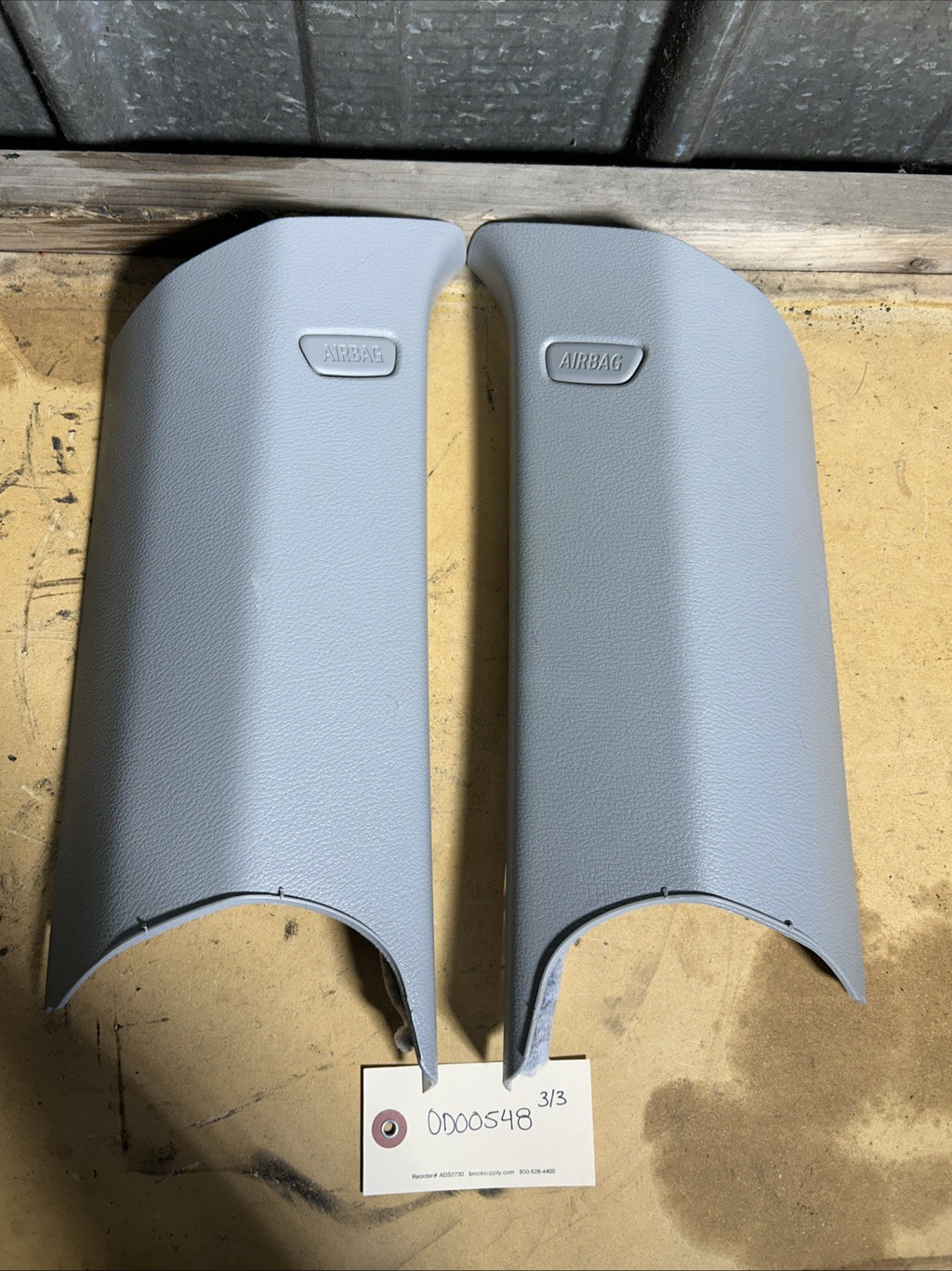 11–17 BMW X3 F25 Rear Left & Right Upper C-Pillar Trim 9169309 9169310 GRAY