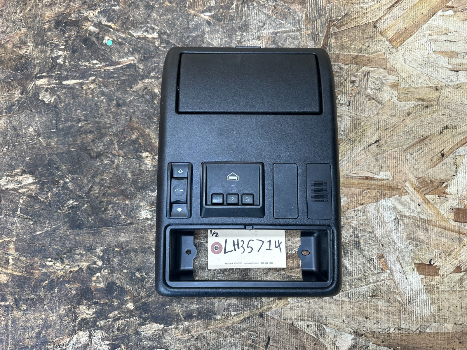 BMW 99-06 E53 X5 FRONT OVERHEAD SUNROOF SWITCH CONSOLE PANEL BLACK TRIM 8258062