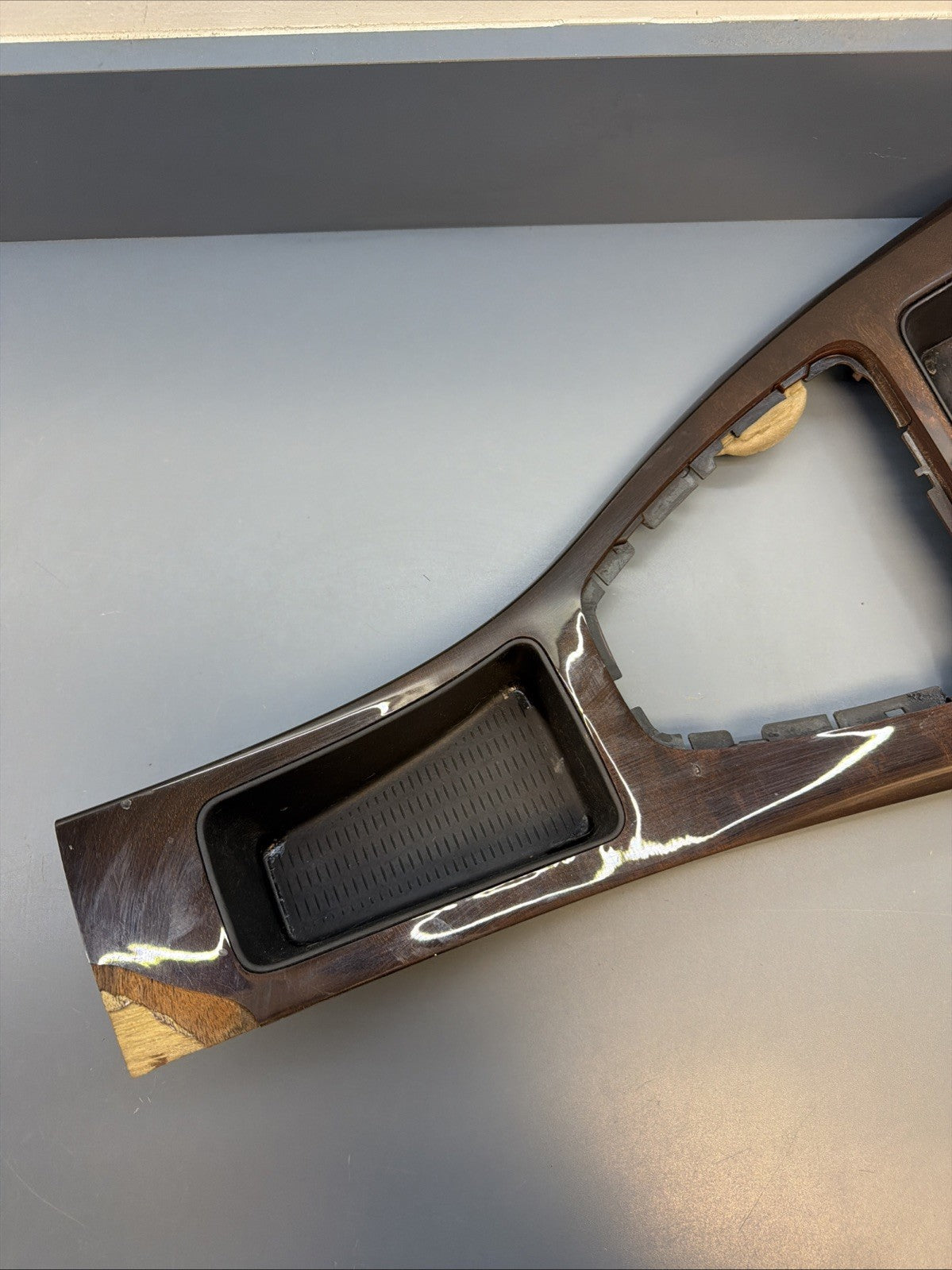 07 08 09 10 11 12 13 BMW 3 SERIES SHIFTER COVER WOODGRAIN TRIM 7118034 OEM