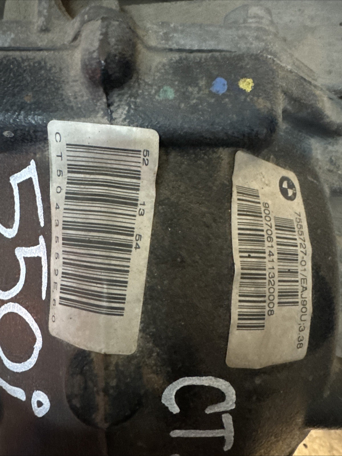 BMW REAR DIFFERENTIAL E60 SERIES 550i FINAL DRIVE 3.38 7555727