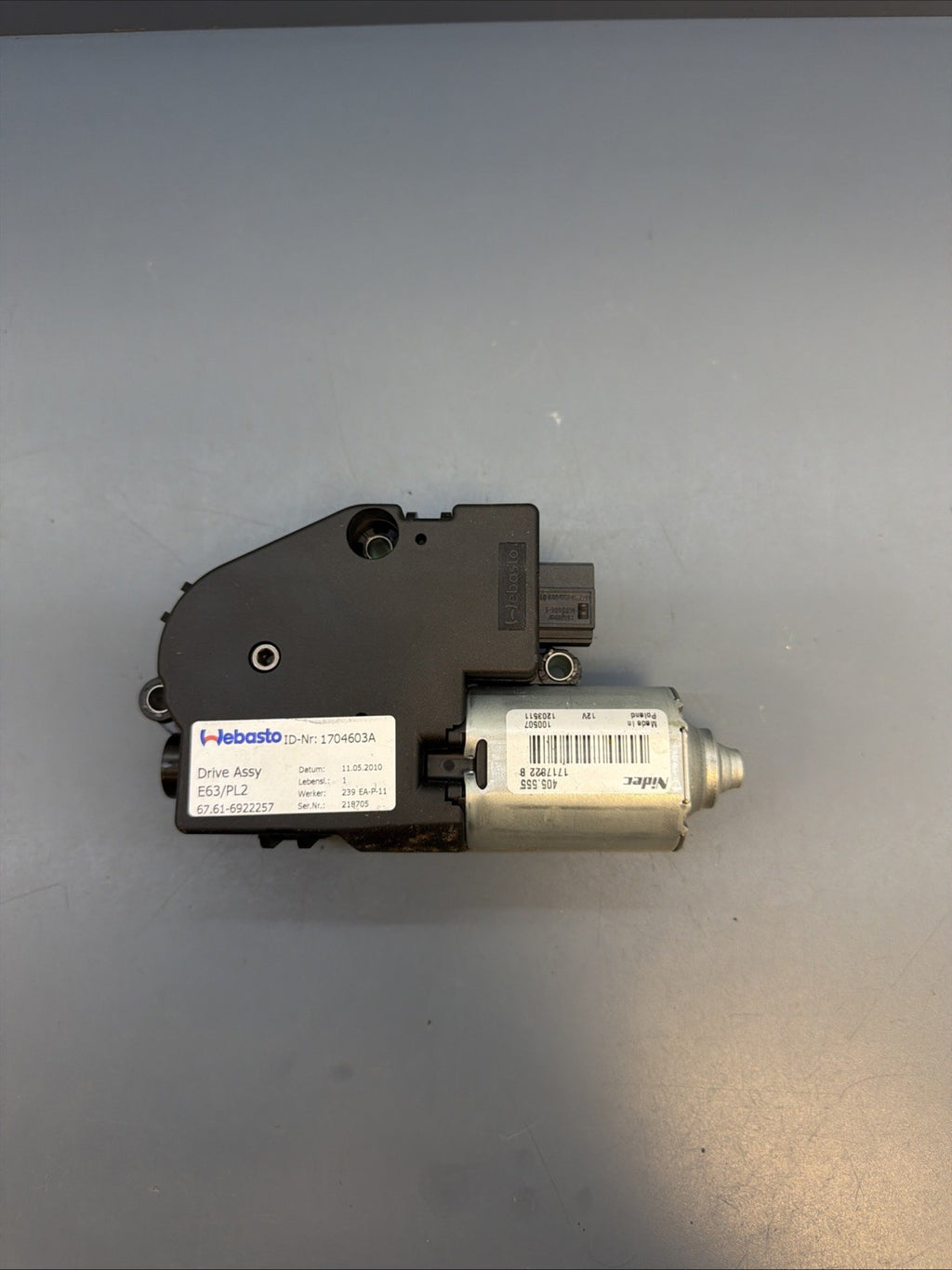 05-13 BMW E63 E82 E90 E92 SUNROOF MOON ROOF MOTOR UNIT 6922257 OEM
