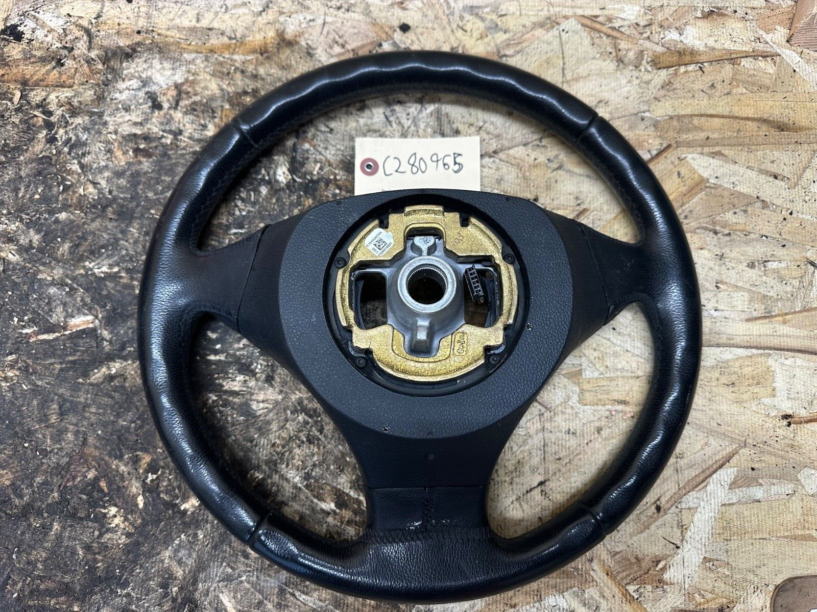 BMW E60/E61 5 SERIES BLACK LEATHER STEERING WHEEL OEM BMW 6078894