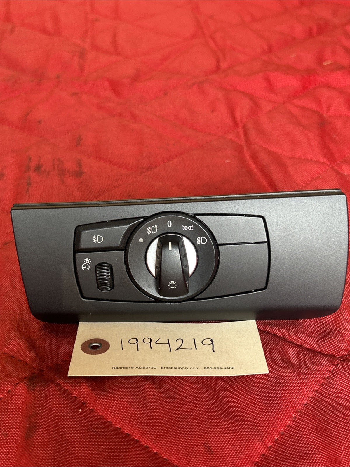 07-13 BMW E70 X5 E71 X6 HEADLIGHT FOG LIGHT CONTROL SWITCH BLACK OEM 9134728