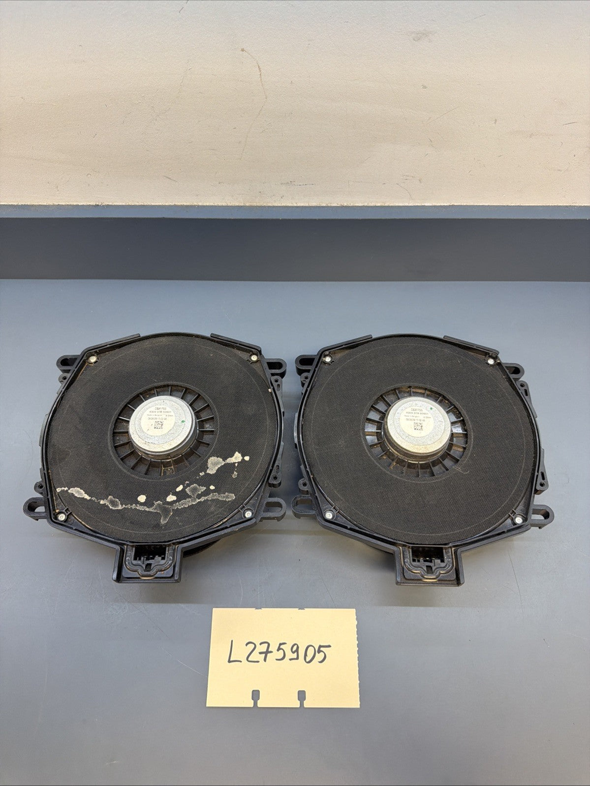 07-13 BMW E70 X5 Floor Subwoofer Audio Sound Speaker PAIR 430407860601 OEM
