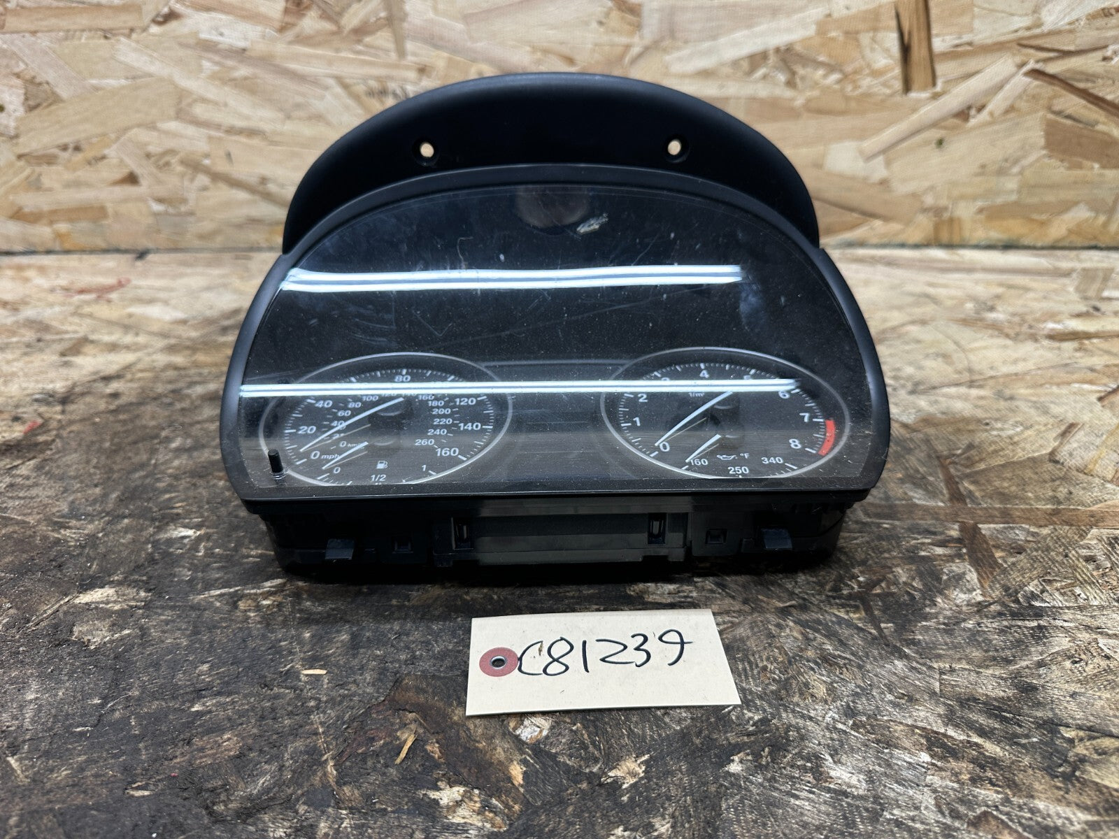 BMW 2007-2011 E90 3 SERIES SPEEDOMETER INSTRUMENT GAUGE CLUSTER MPH OEM 9166858