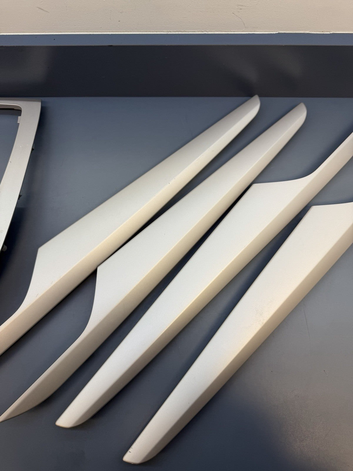 12-15 BMW E84 X1 Center Console Door Panel Interior Silver Trim Cover Set9252846
