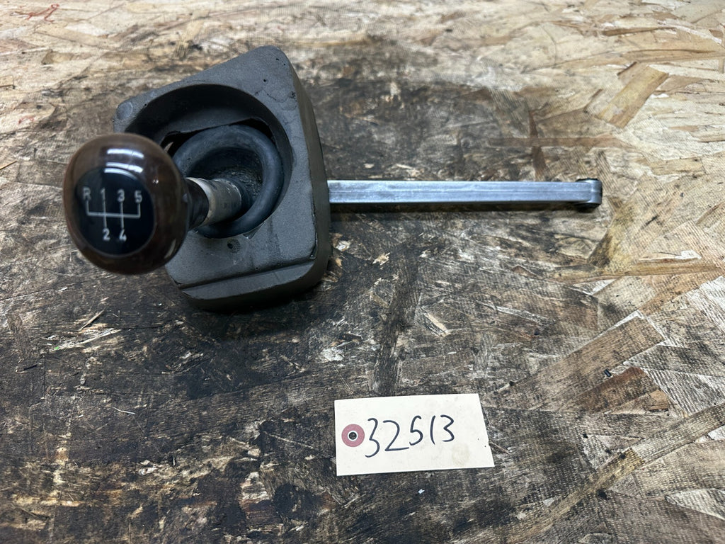 BMW 99-05 E46 3 SERIES MANUAL SHIFTER ASSEMBLY + BURLED WOOD KNOB OEM 1434100