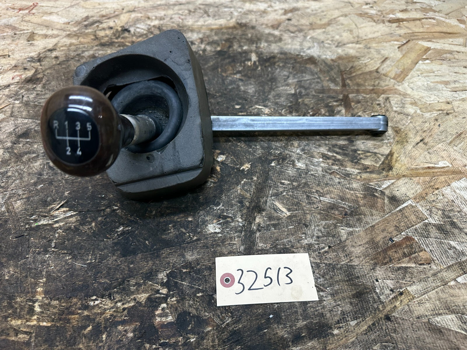 BMW 99-05 E46 3 SERIES MANUAL SHIFTER ASSEMBLY + BURLED WOOD KNOB OEM 1434100