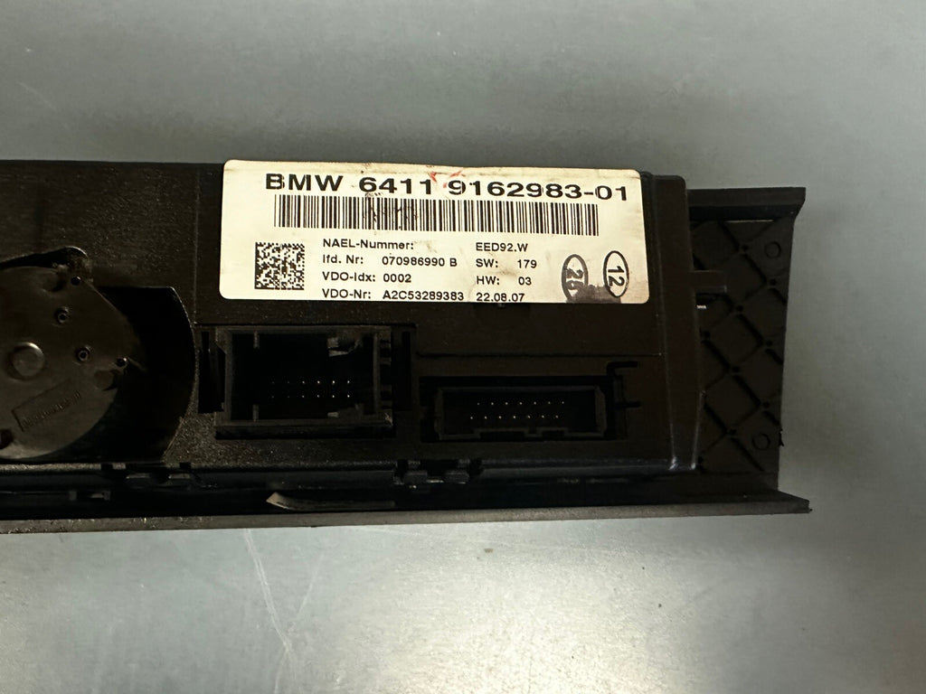 Bmw E90 Front Center Console Ac Climate Temperature Control Oem 9162983