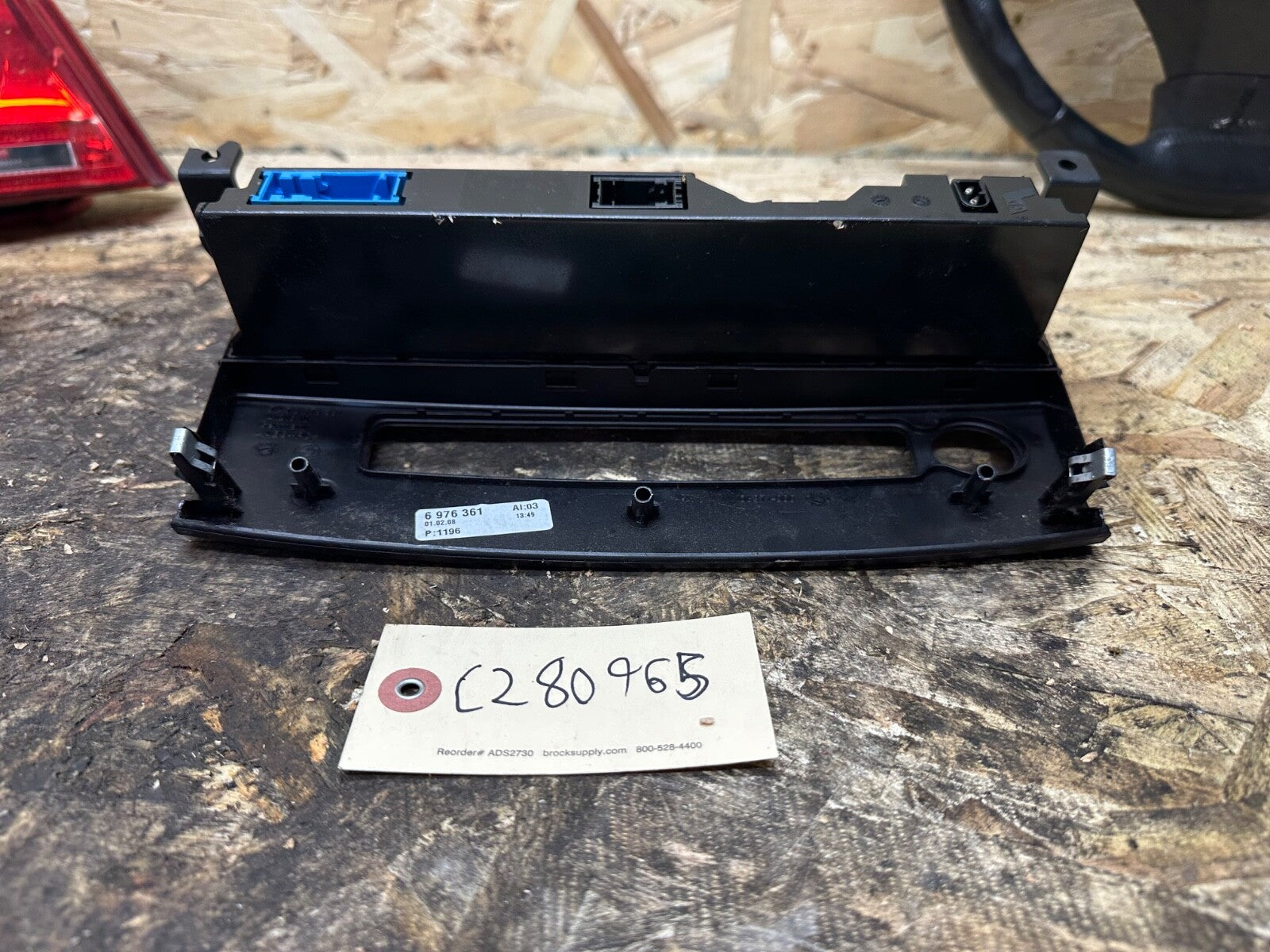 BMW 08/10 E60/E61 CENTER CONSOLE CLIMATE CONTROL PANEL COMPLETE OEM BMW 6976361