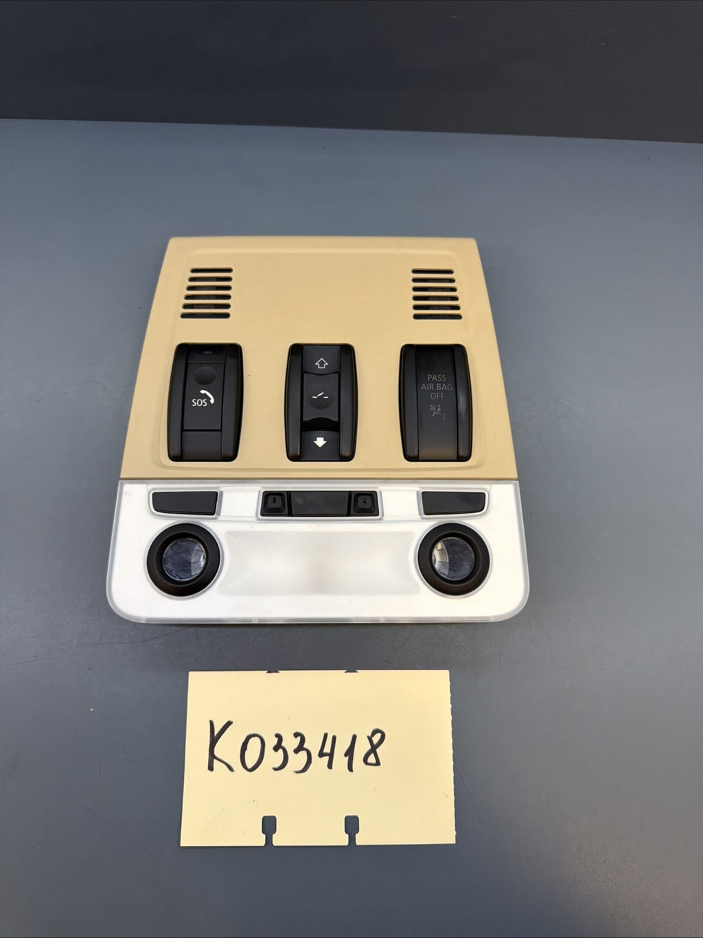 07-08 BMW E90 E91 E92 328i 335i Front Dome Light Sun Roof Switch 9120541 Tan