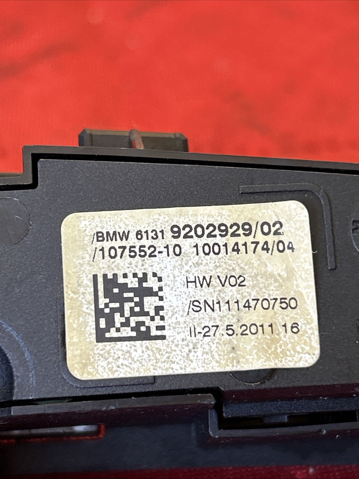 BMW 2011-2014 F25 X3 F10 5 SERIES TRACTION CONTROL BUTTON TRIM OEM 9202929