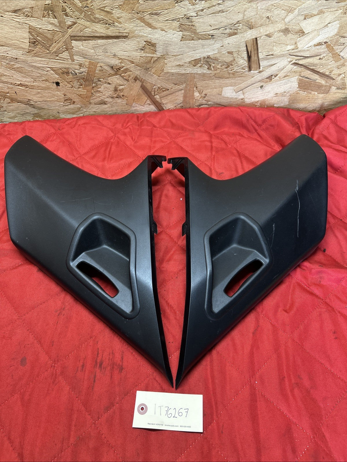 07-13 BMW X5 E70 Rear D Pillar Upper Trim Cover Pair OEM 7141497 7141498 BLACK