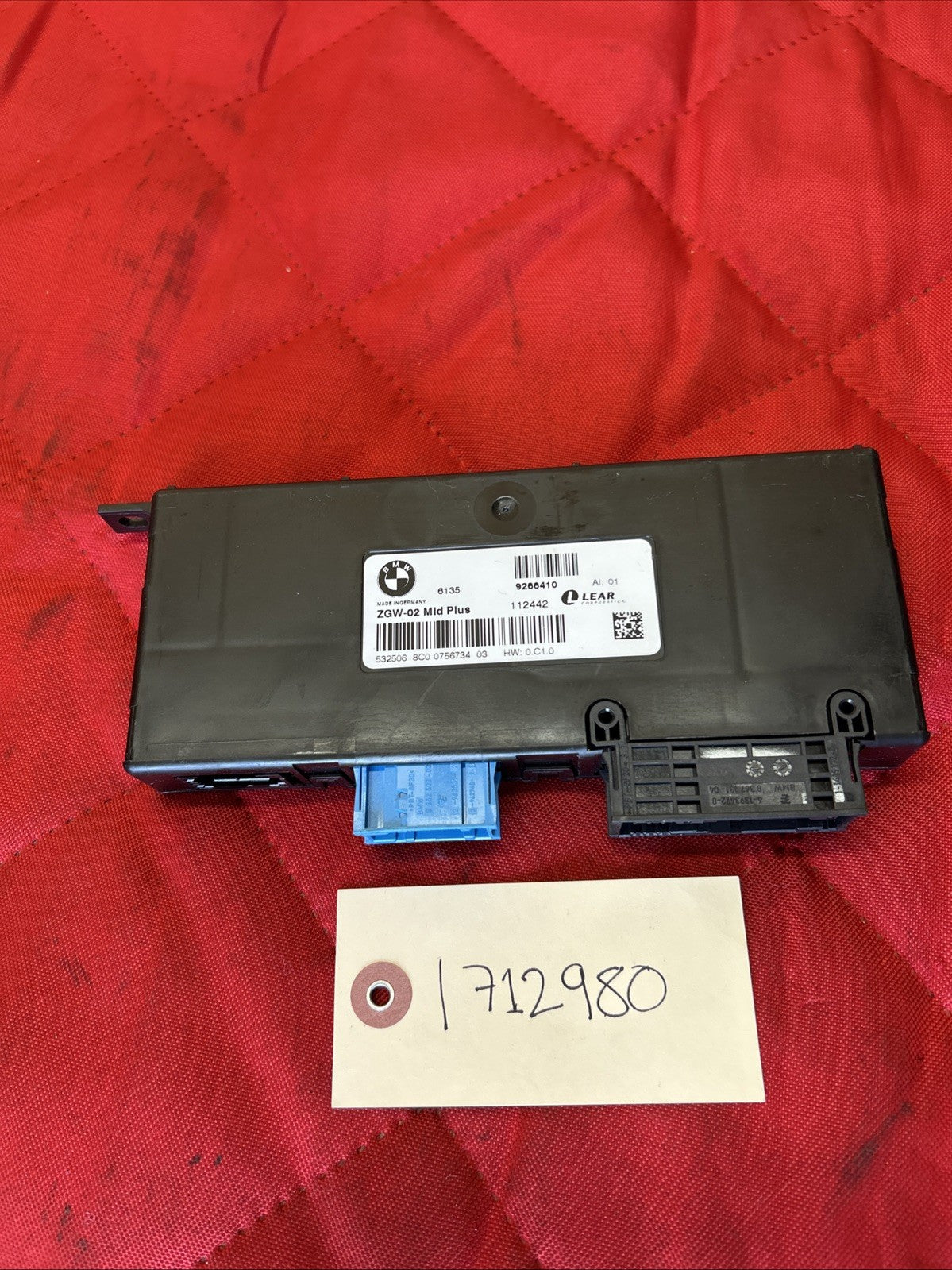 11 12 13 14 15 16 17 BMW X3 Central Gateway Module 6135 9266410