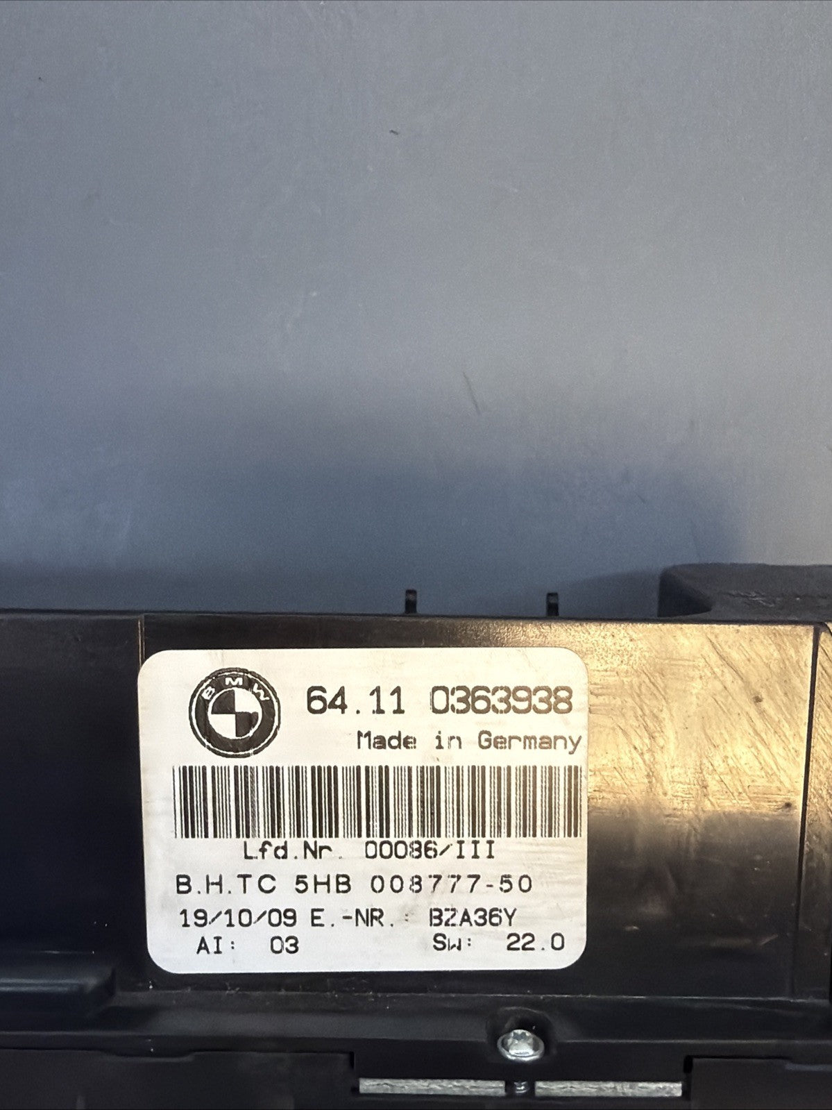 BMW 03-10 X3 E83 Automatic Air Conditioning Control Unit Module Panel 0363938