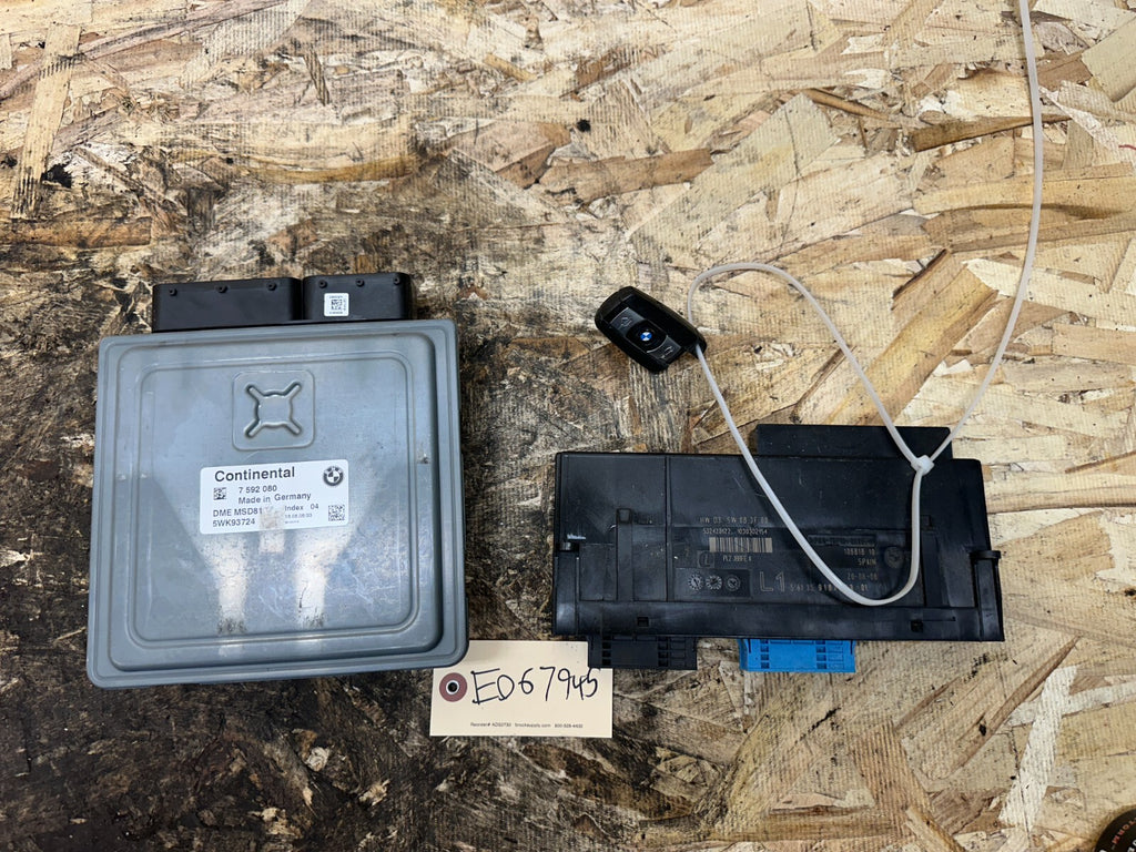BMW 2006-2010 E92 PRE LCI ECU/BCU(IMMOBILIZER)/KEY VIN MATCHED SET OEM 7592080