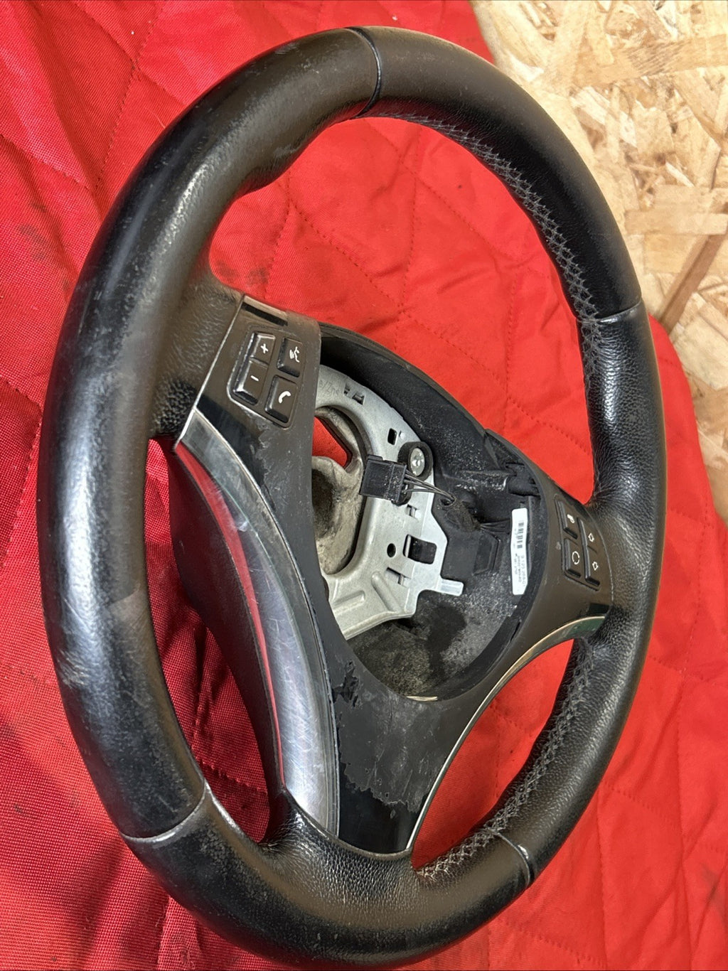 07-11 OEM BMW E82 E90 E92 E93 X1 328 335 Sport Leather Steering Wheel 6772147