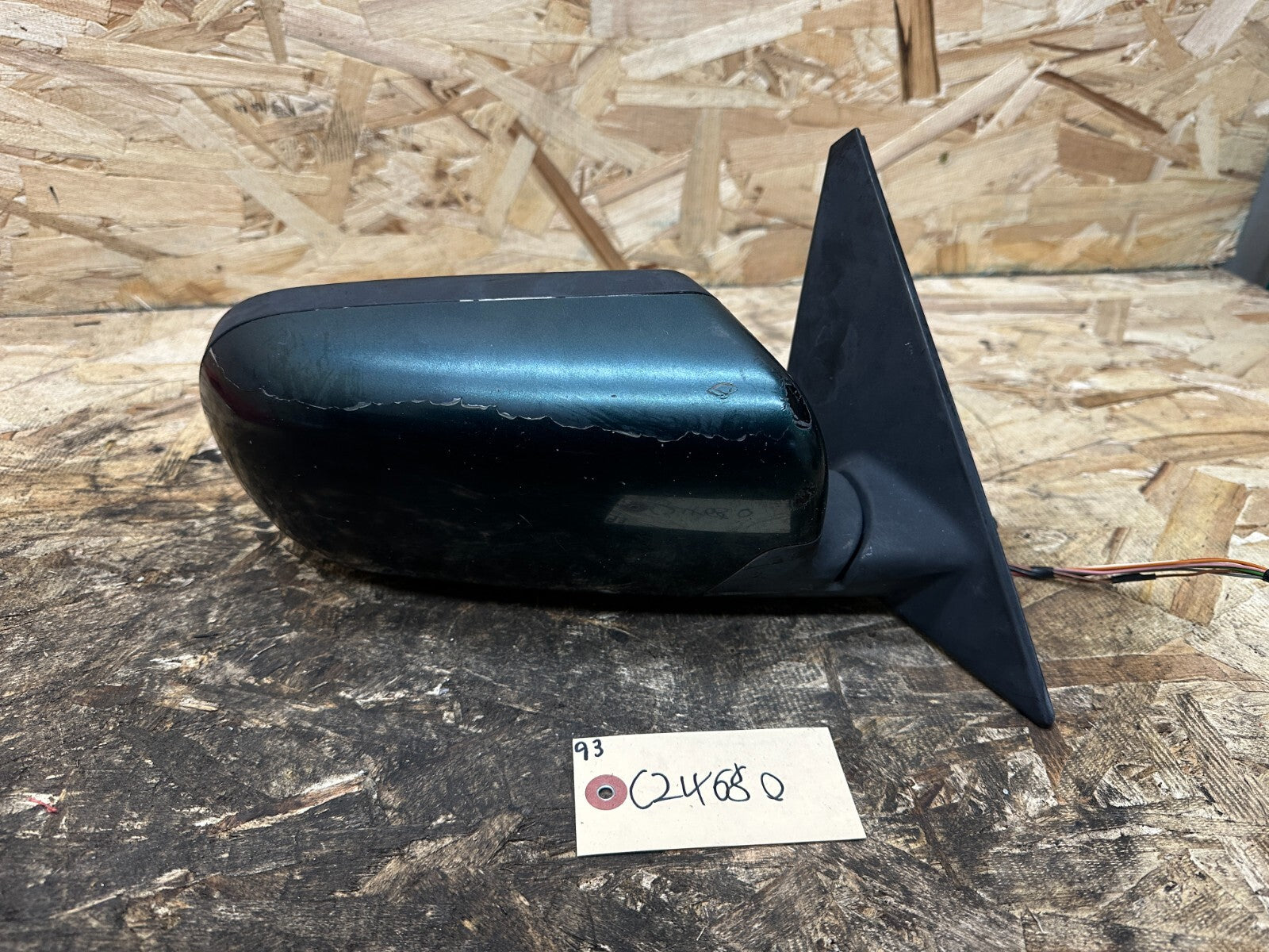 BMW 1995-2001 E38 7 SERIES GREEN PASSANGER SIDE MIRROR OEM 010371