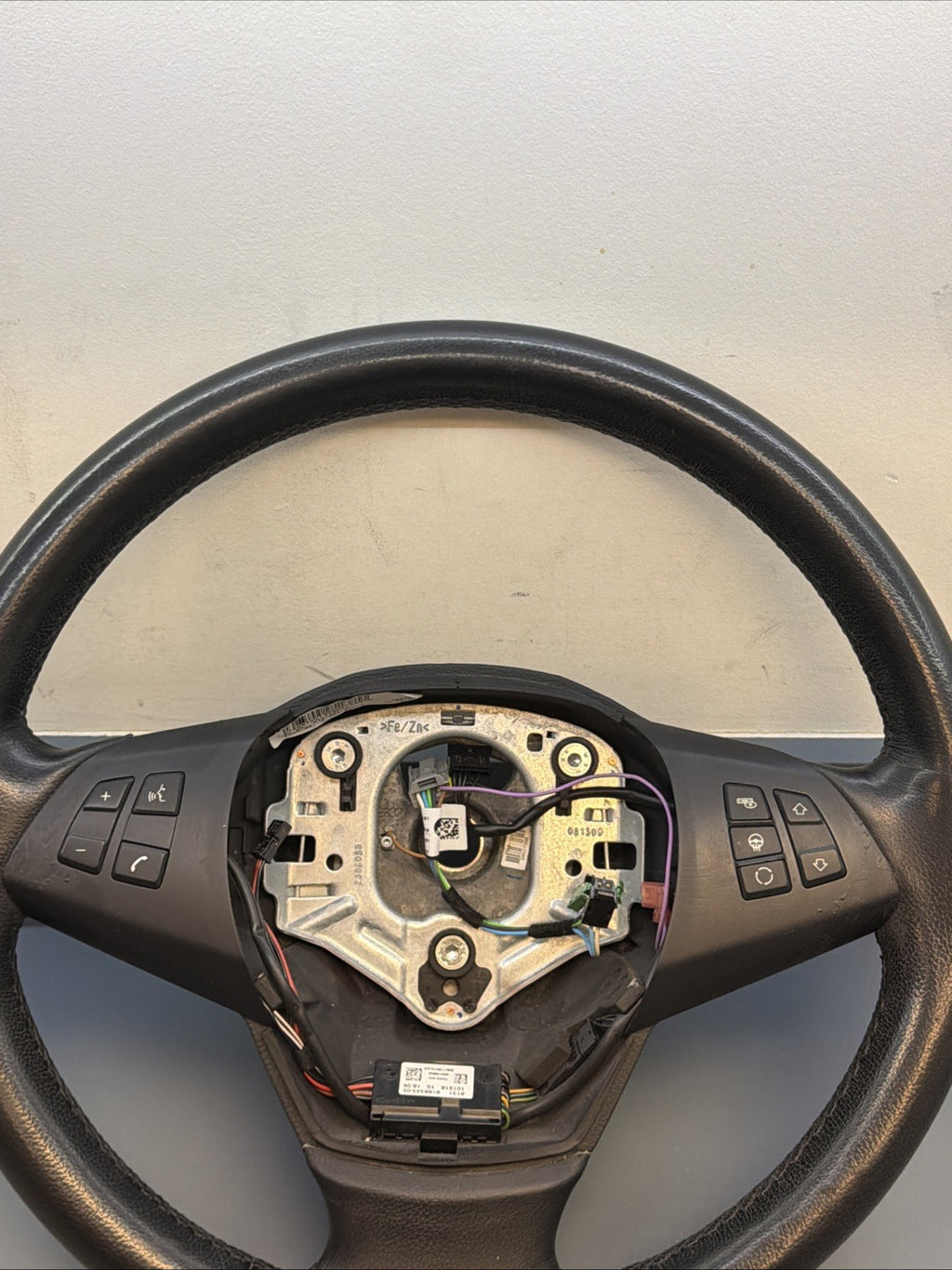 2011-2013 BMW X5 E70 XDRIVE35I FRONT LEFT STEERING WHEEL LEATHER BLACK HEATED