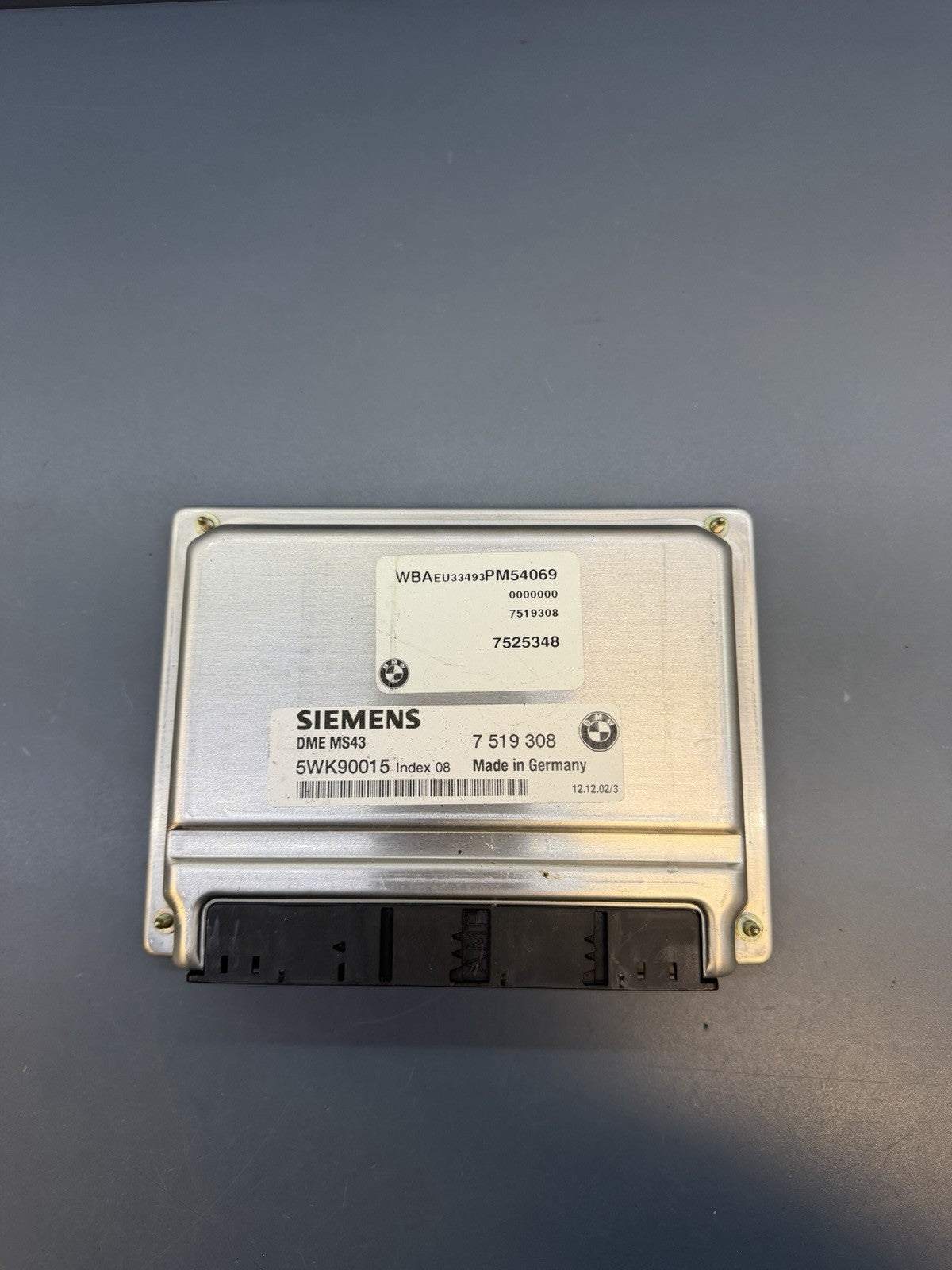 BMW E46 2.5i M54 ENGINE ECU SET DME MS43 EWS3 IGNITION KEY 7519308