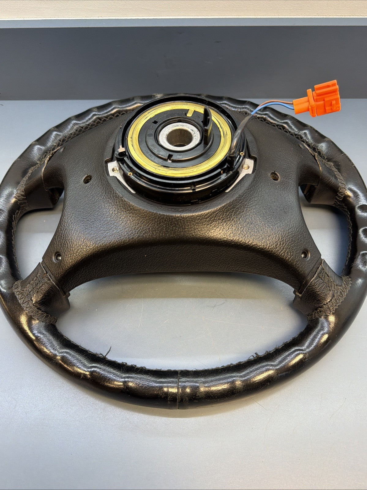 92-99 Bmw E36 3 Series Front Driver Side Black Leather Steering Wheel 1159788
