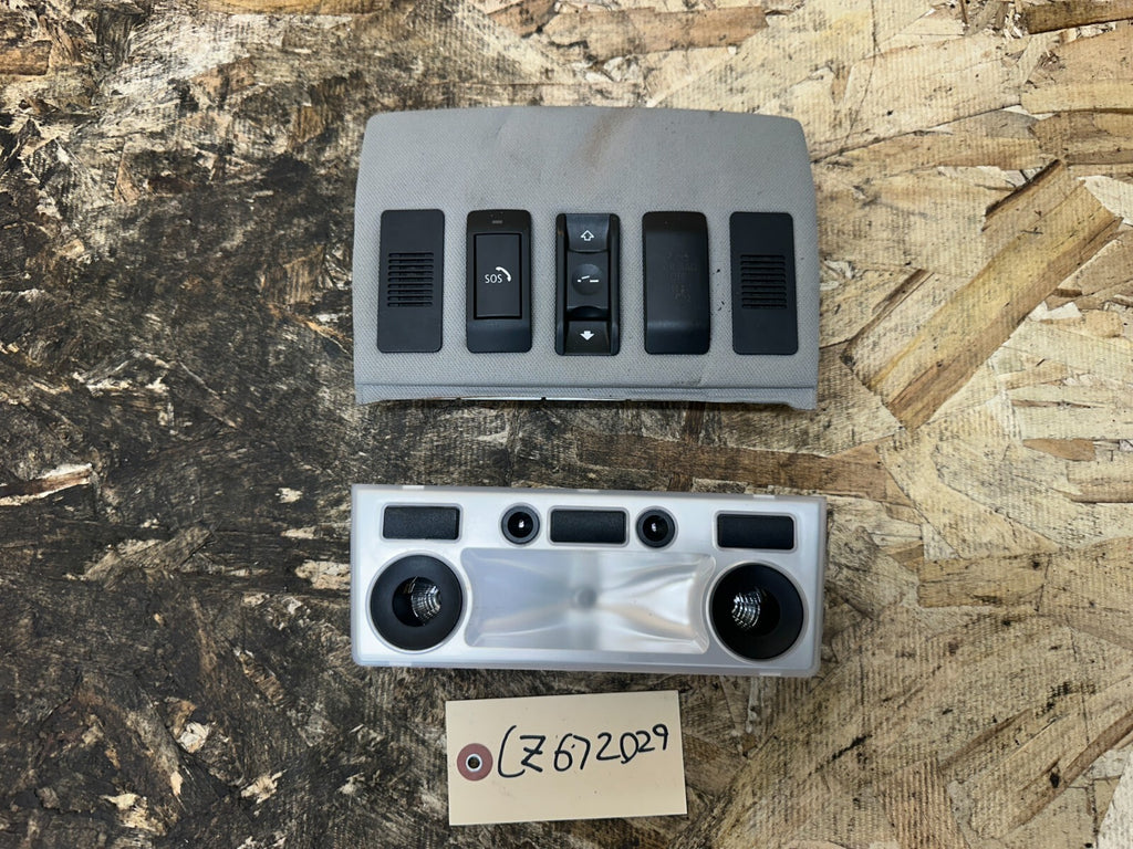 BMW 04-10 E60 FRONT OVERHEAD DOME LIGHT+SUNROOF SOS SWITCH OEM 6962058+7037685