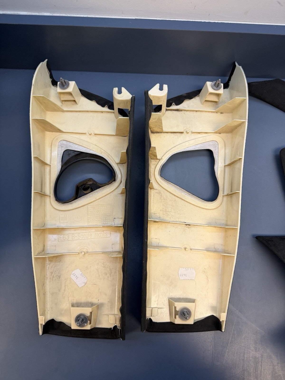 04-10 BMW E63 M6 Headliner Roof Pillar Trim Sun Visor Black Alcantara Set OEM