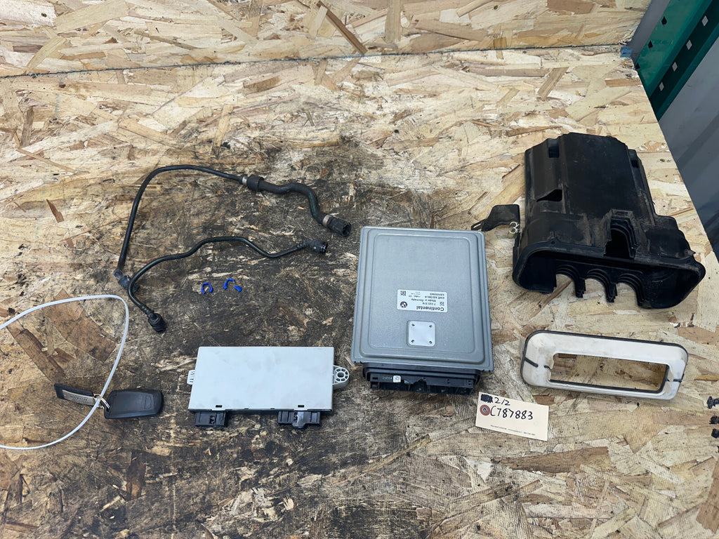 BMW 08-13 N63 ENGINE ECU/DME+CAS+KEY+HOUSING MSD85 SET 7633374+9268751