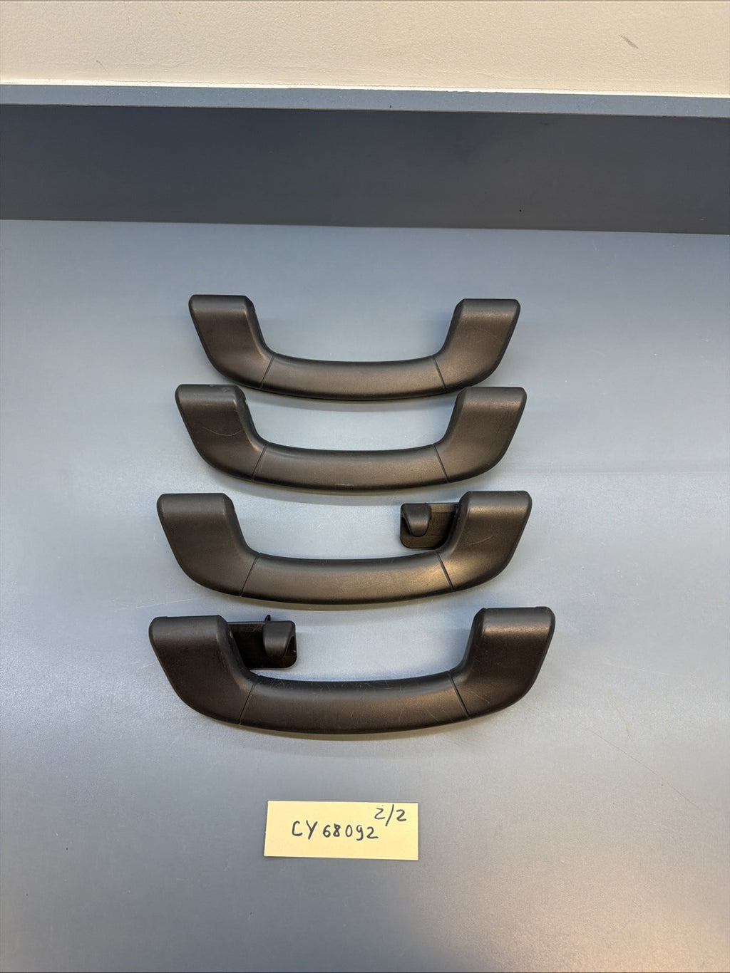 10-15 OEM BMW F01 F02 740 750 Interior Roof Top Grab Handle SET Black 9112729