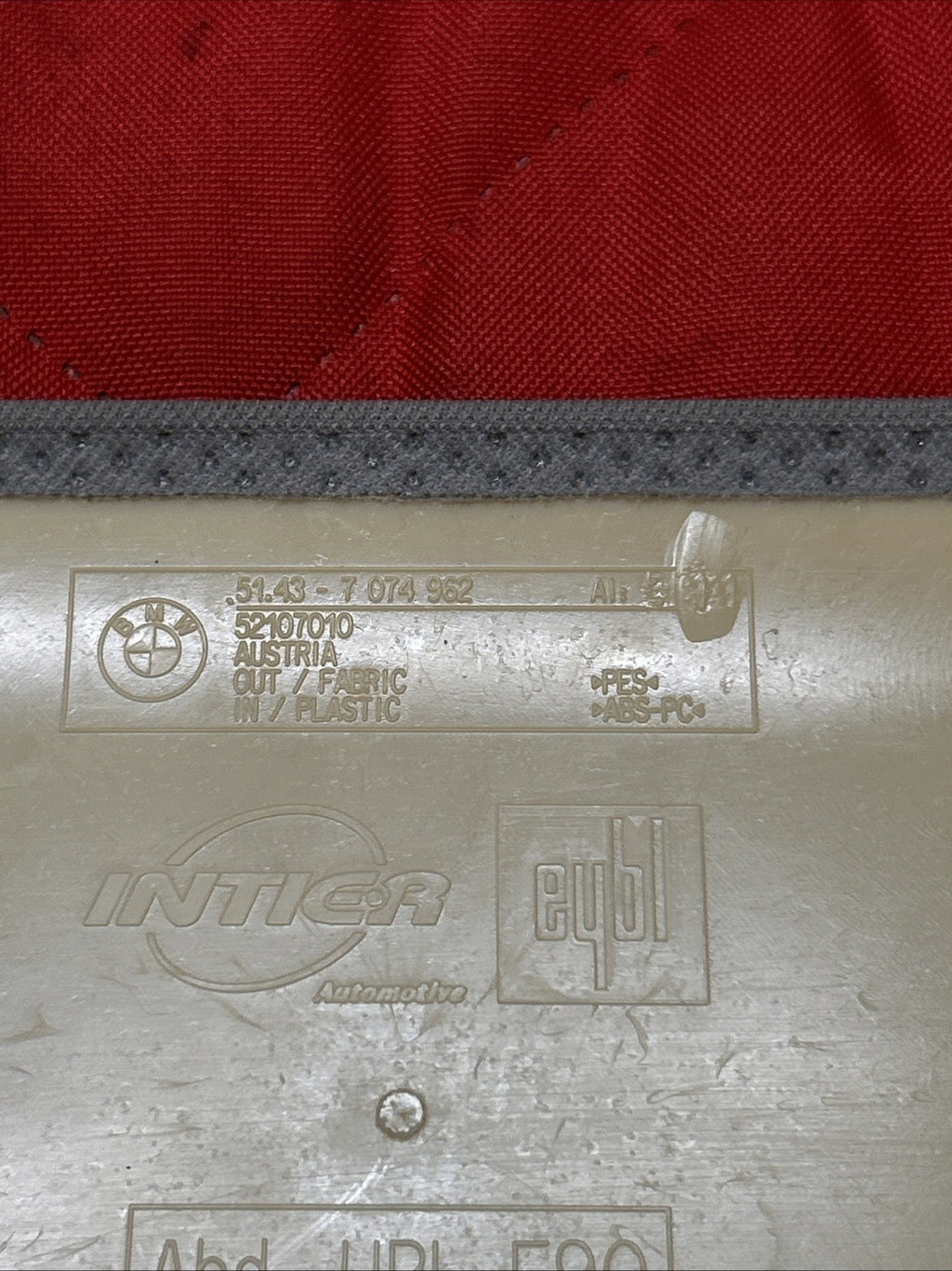 BMW 3 Series E90 Rear Headliner Cover Trim Piece Grey Cloth 7074962