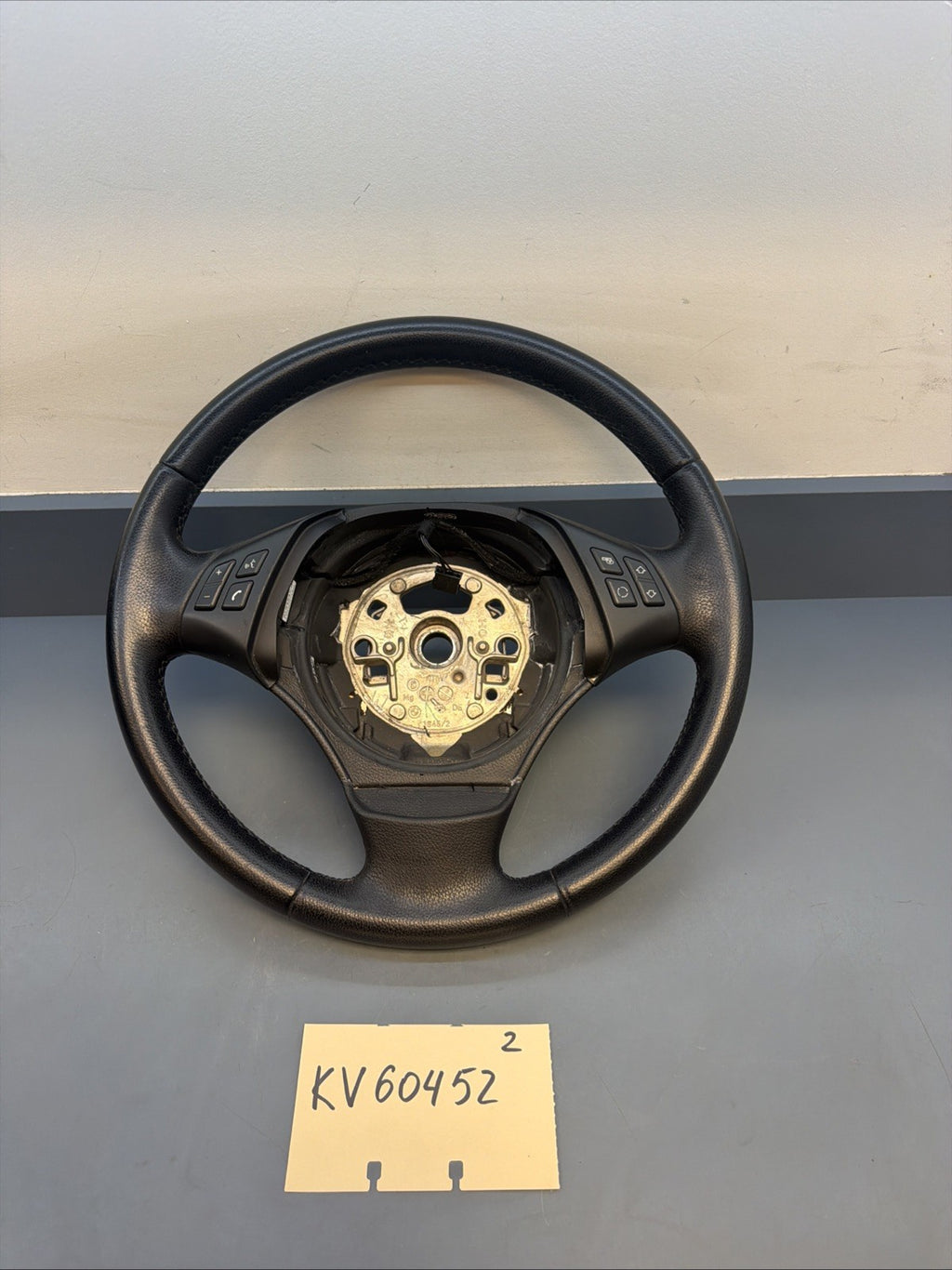 BMW 2006-2012 E90 E9X 3 SERIES BLACK LEATHER STEERING WHEEL OEM 3375E901