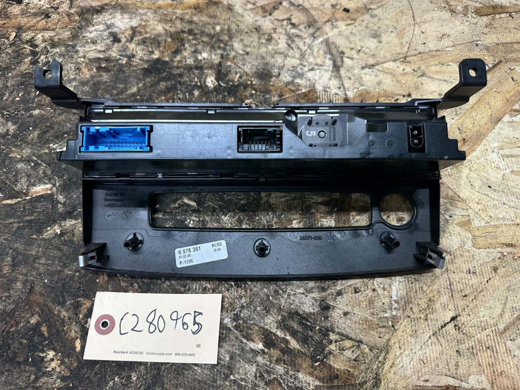 BMW 08/10 E60/E61 CENTER CONSOLE CLIMATE CONTROL PANEL COMPLETE OEM BMW 6976361